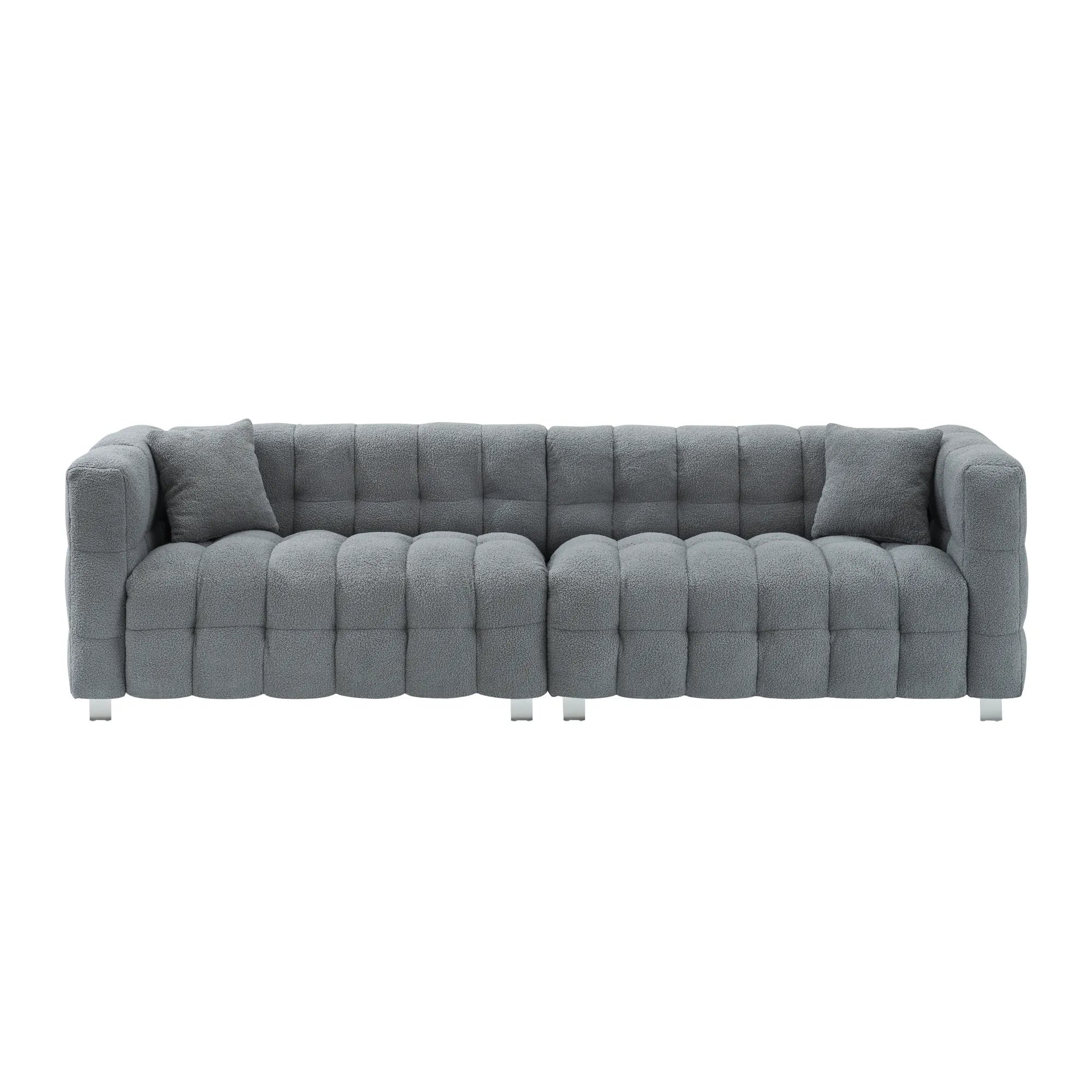 102" 4-Seater Upholstery Fleece Cloud Sofa