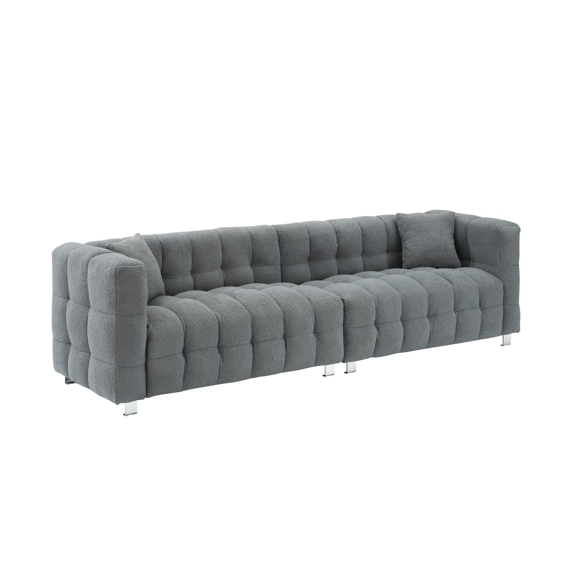102" 4-Seater Upholstery Fleece Cloud Sofa
