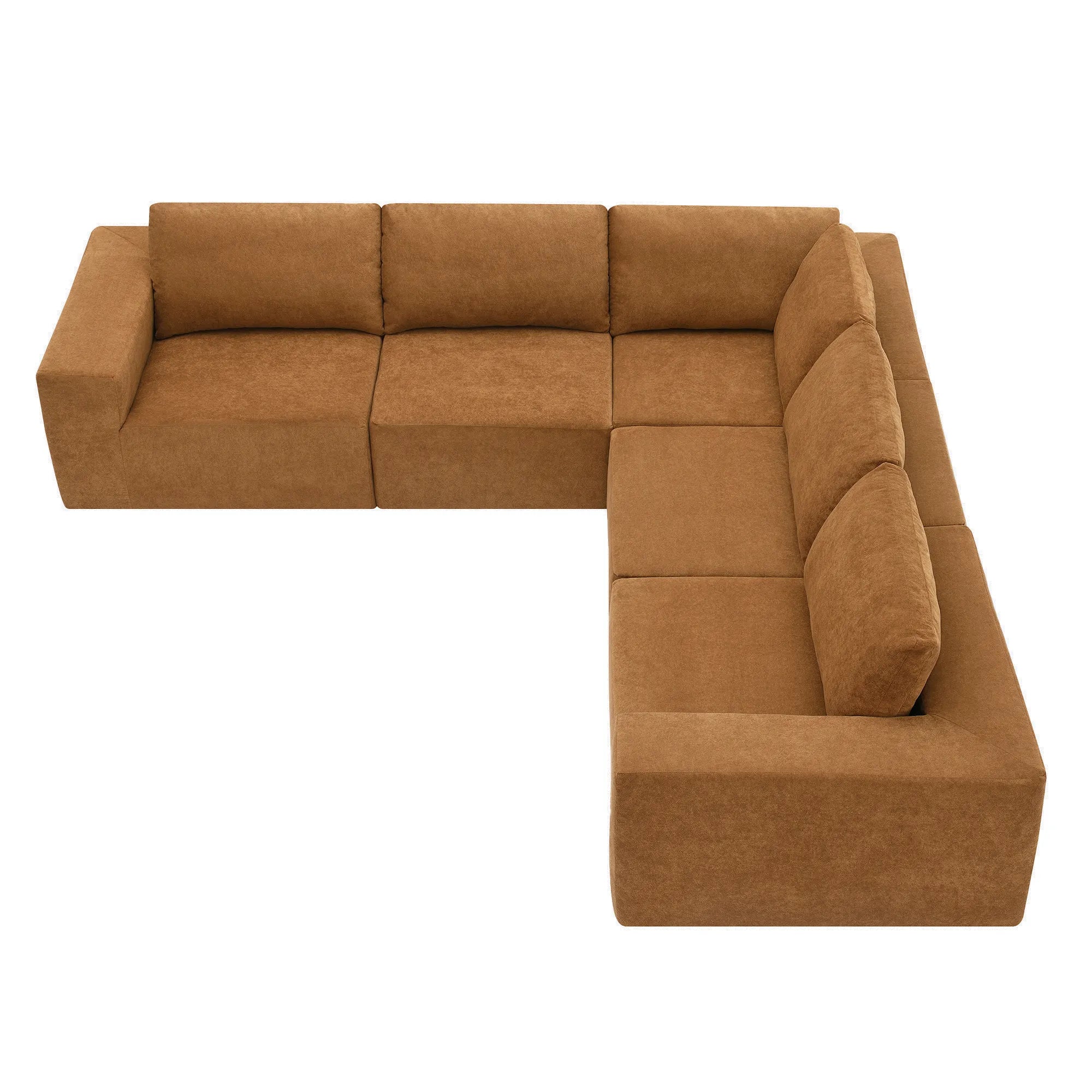 116" 5-Piece Upholstered Modern Modular Sectional Sofa