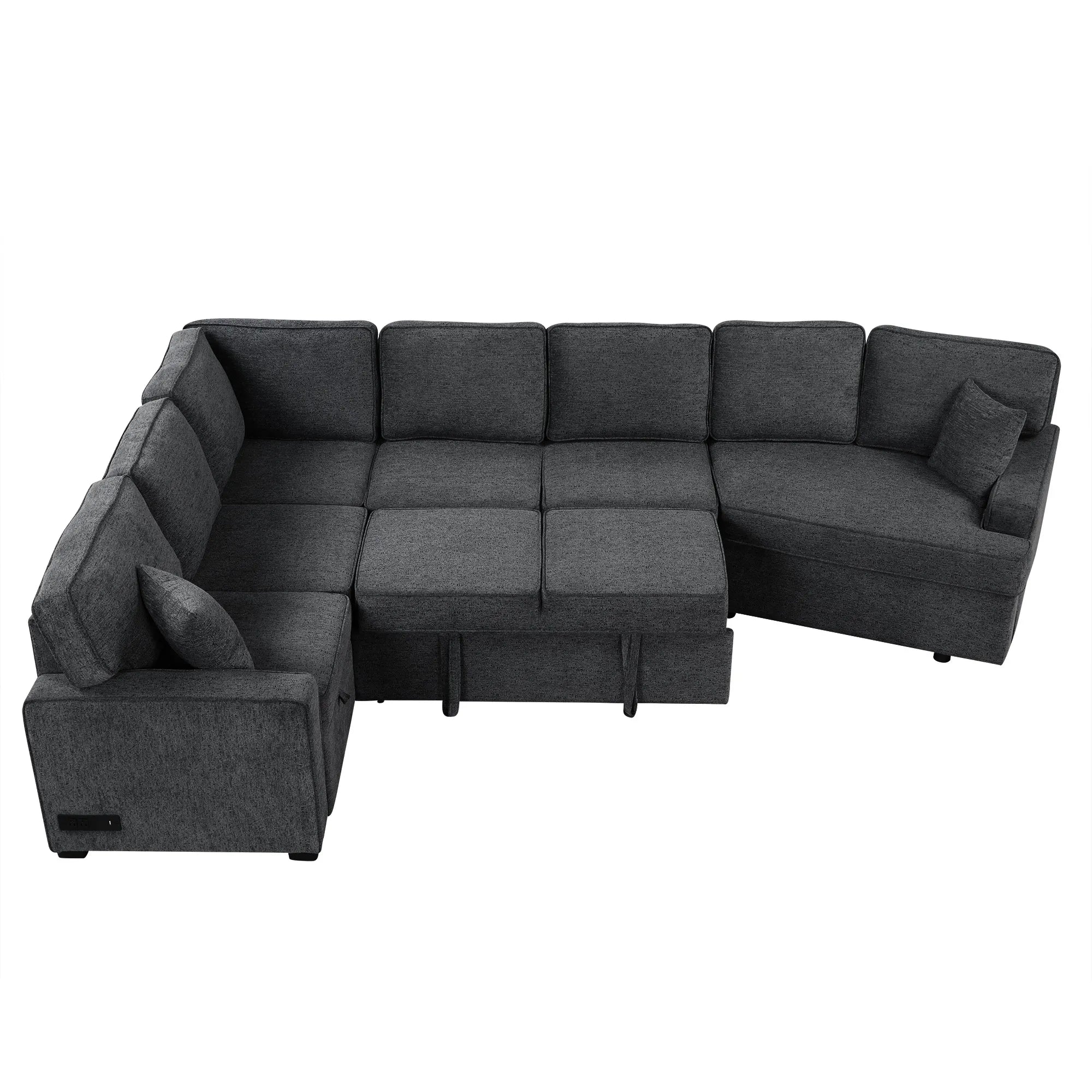 126" L Shape Sectional Sofa Bed