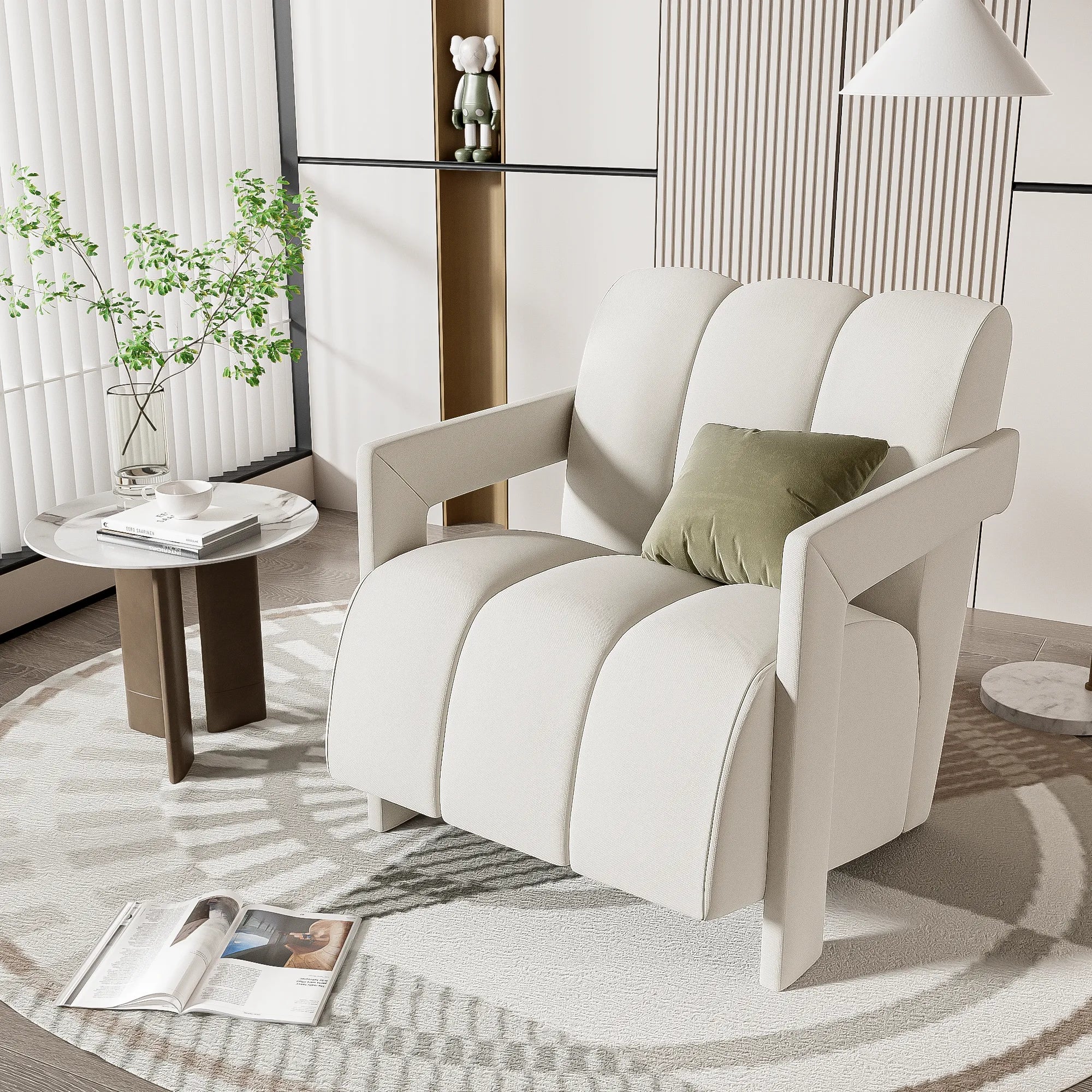 Fabric Modern Minimalist Leisure Accent Chair