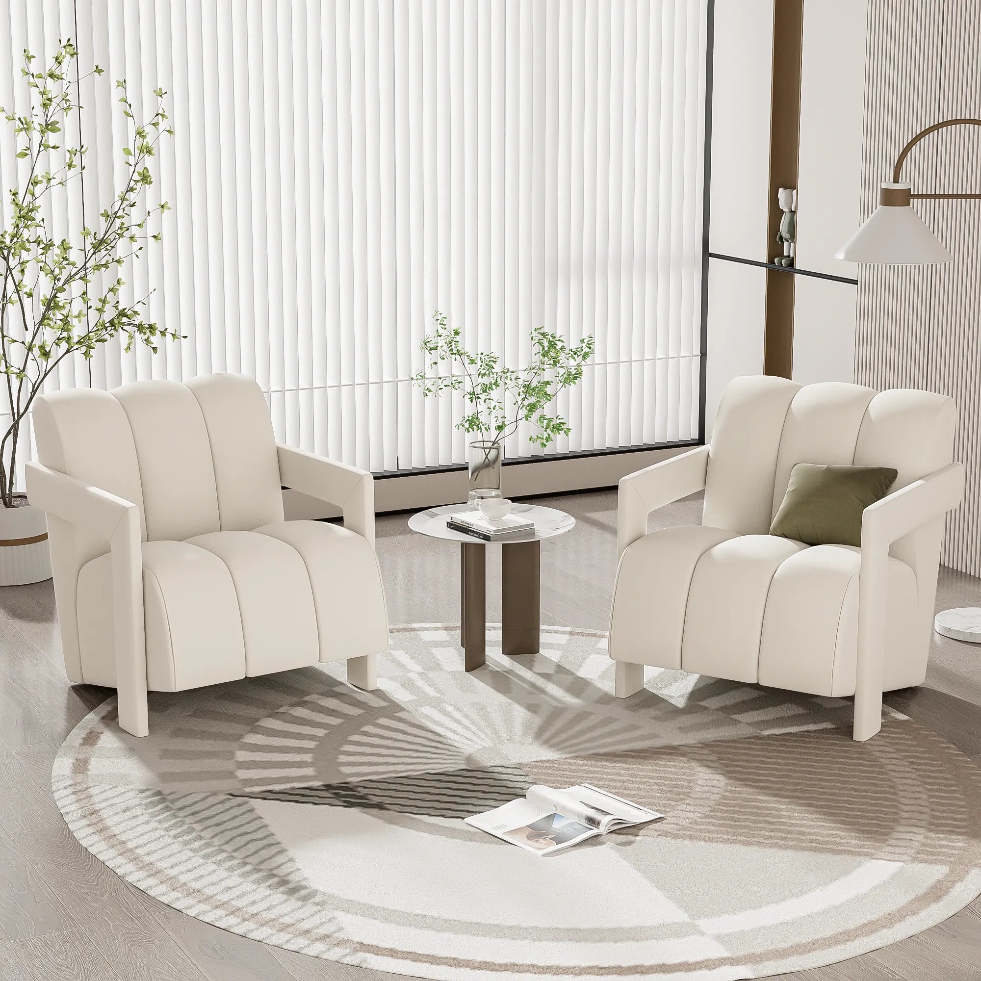 Fabric Modern Minimalist Leisure Accent Chair