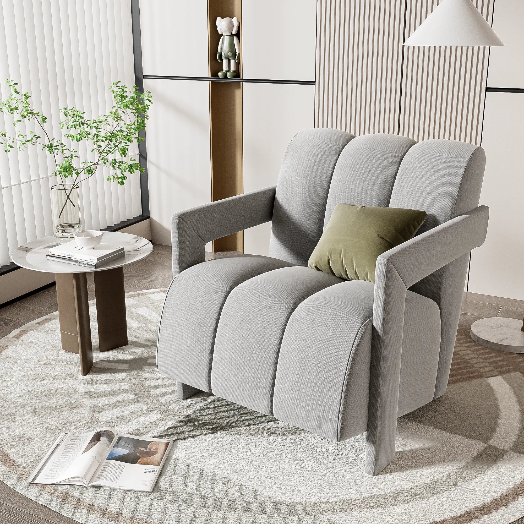 Fabric Modern Minimalist Leisure Accent Chair