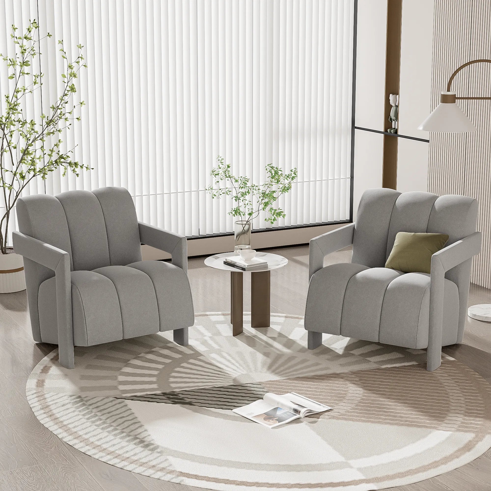 Fabric Modern Minimalist Leisure Accent Chair