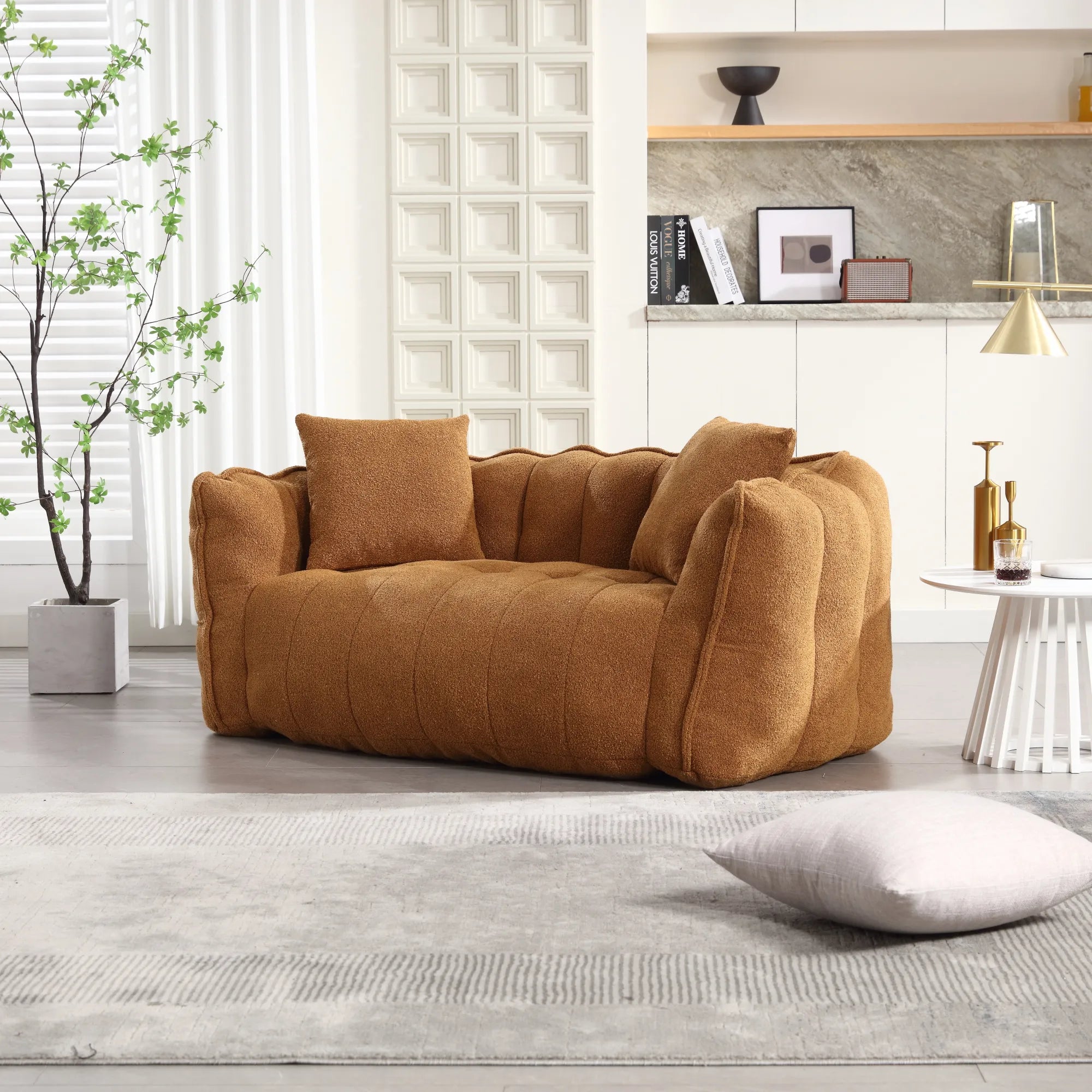 2 Seater Soft Beanbag Sofa Chair with High Resilience Foam