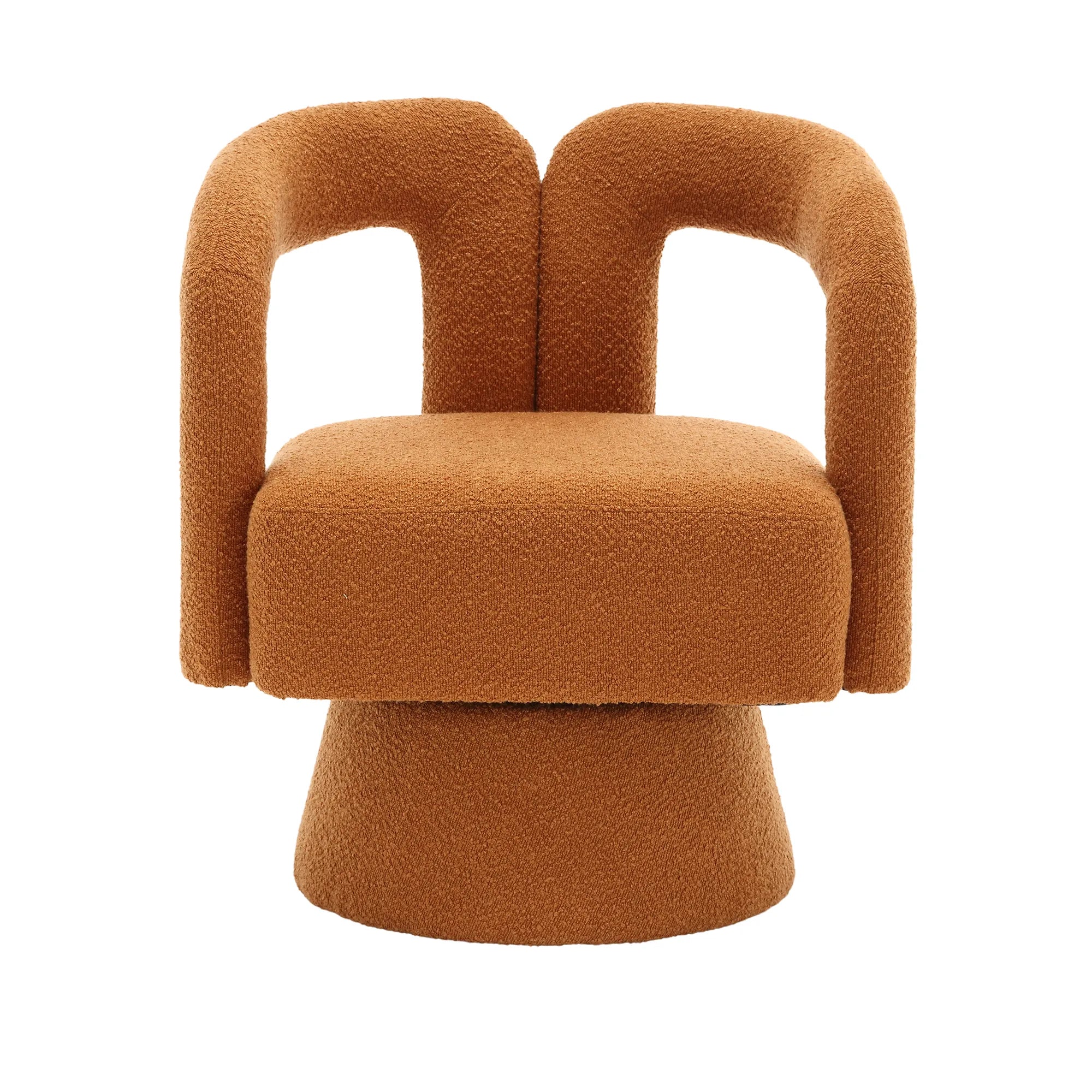 360° Swivel Cuddle Barrel Accent Chair With Fluffy Fabric