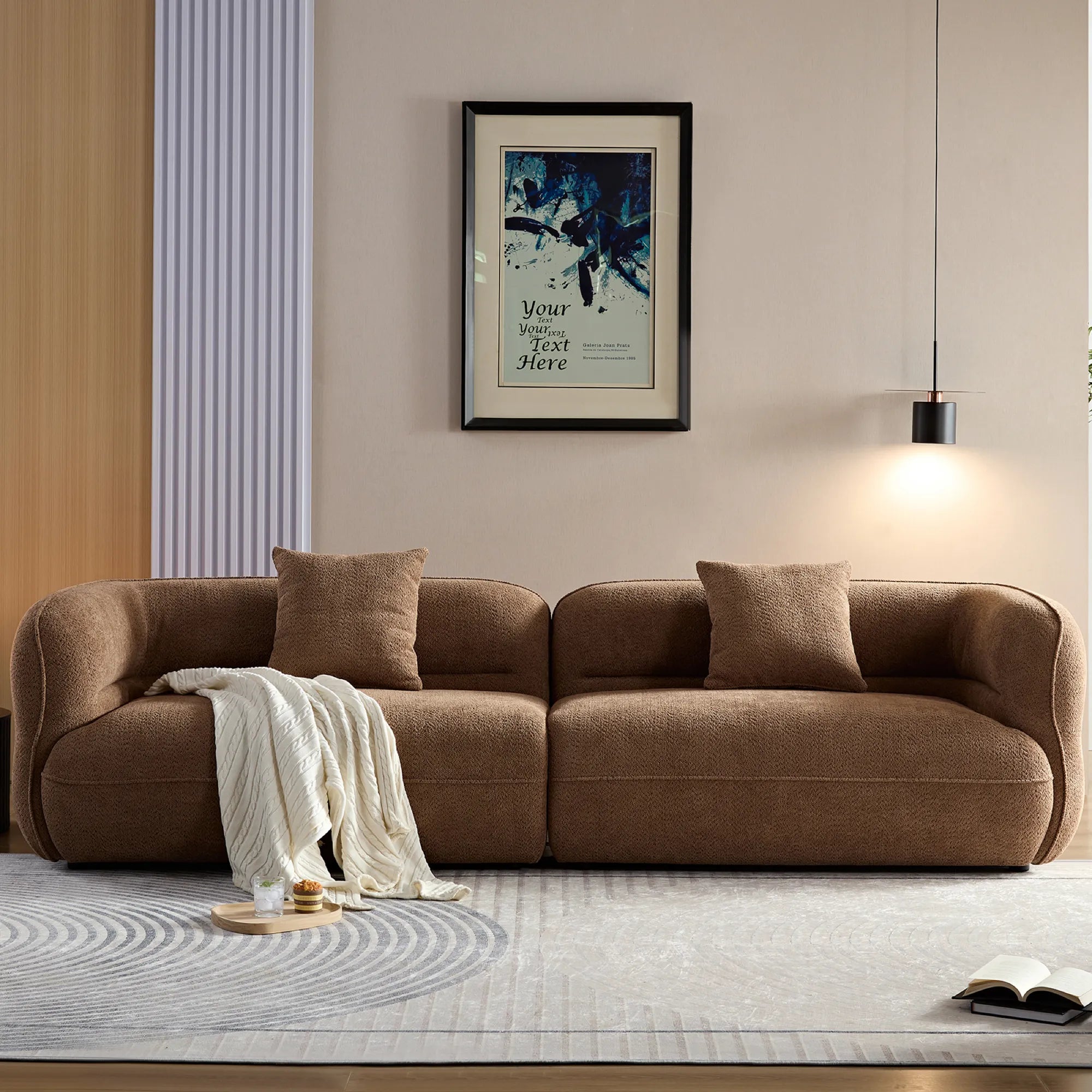 3 Seater Modern Sectional Sofa with Premium Fabric Upholstery