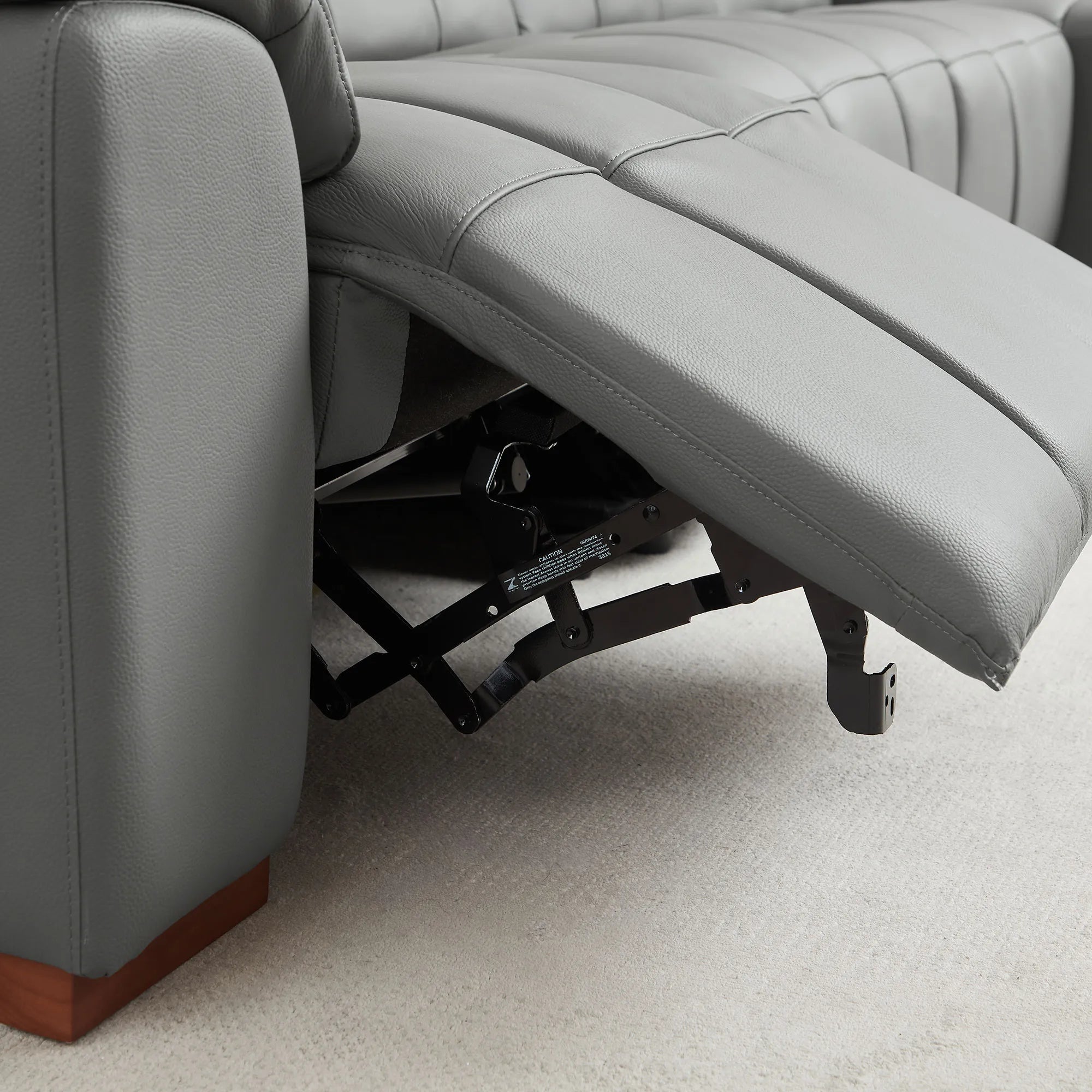 4 Seater L Shape Leather Modern Power Reclining Sofa