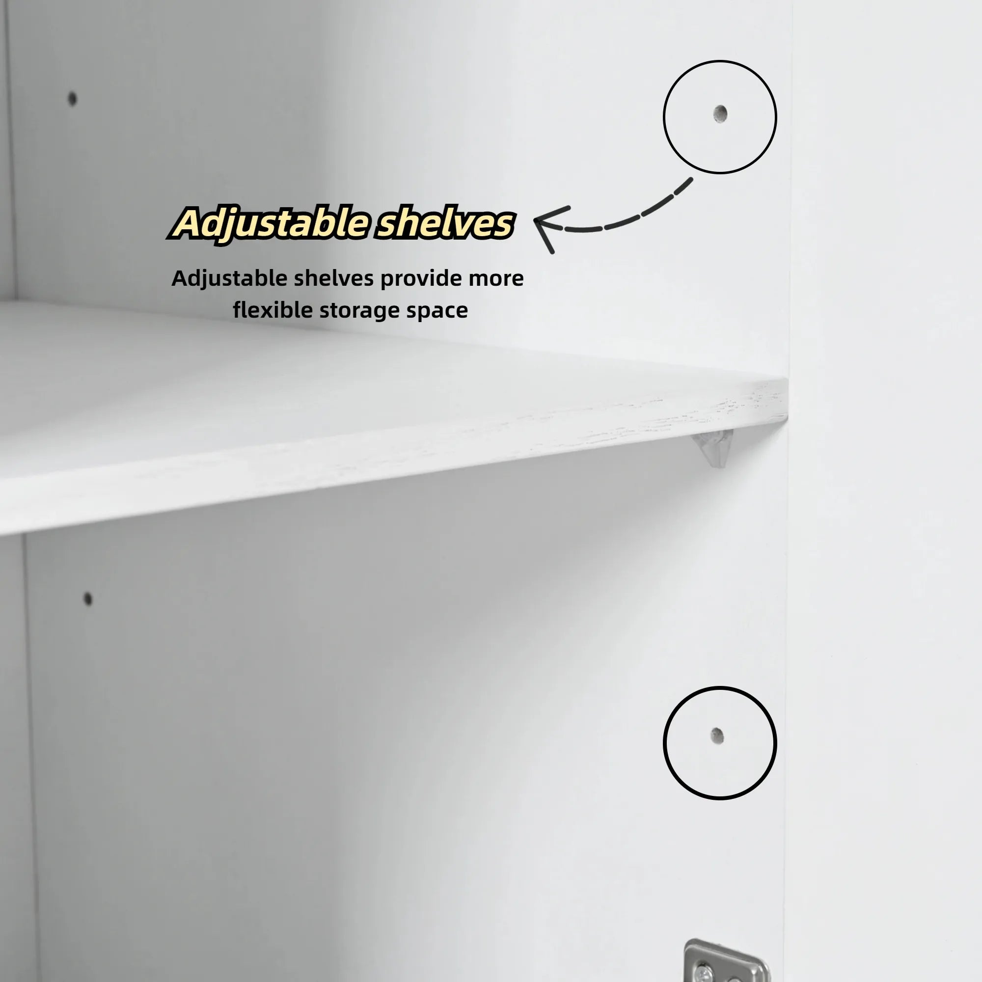 60” Modern Carved 4-Door Sideboard