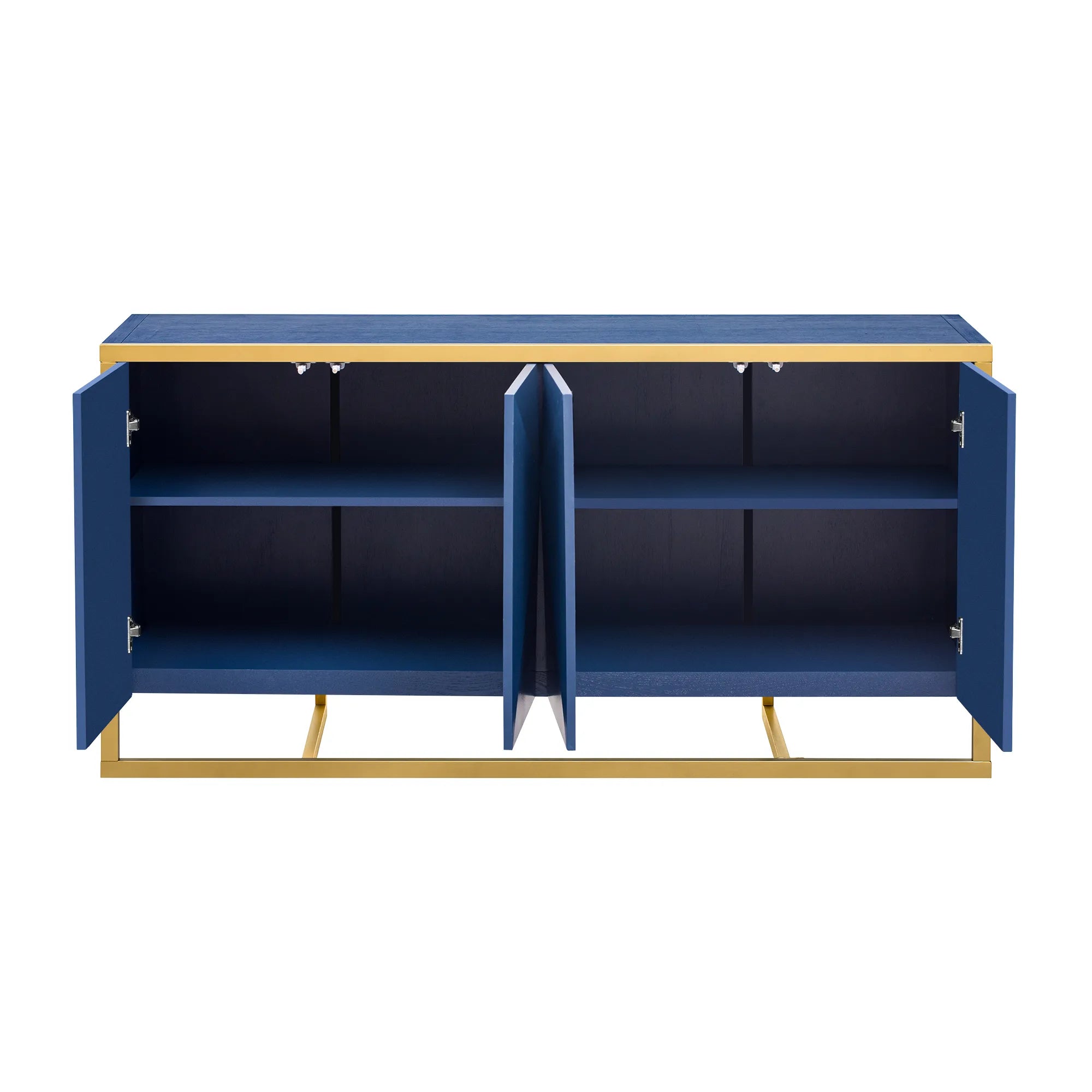 60" Modern Sideboard with Metal Legs and Storage