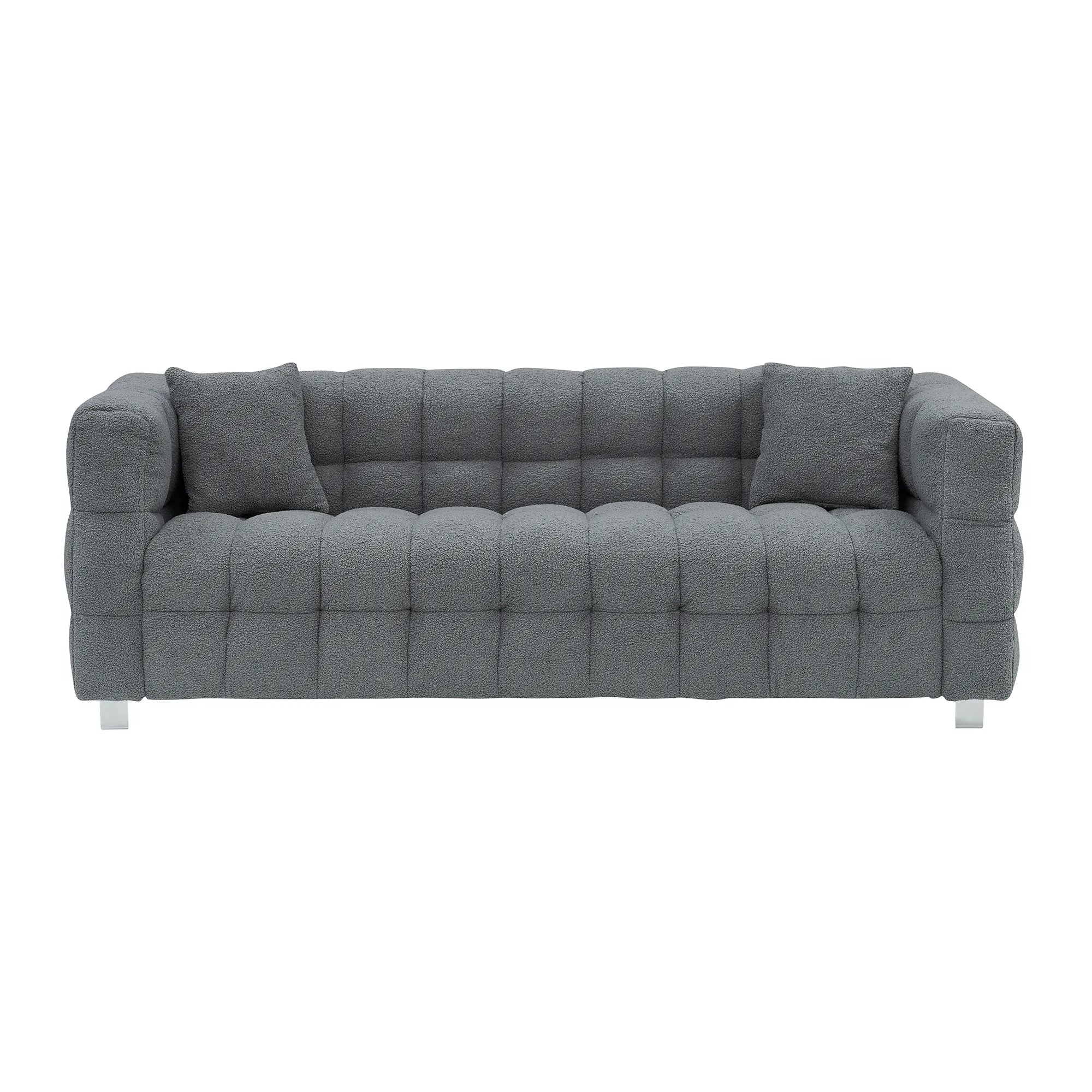 80" 3-Seater Upholstery Fleece Cloud Sofa