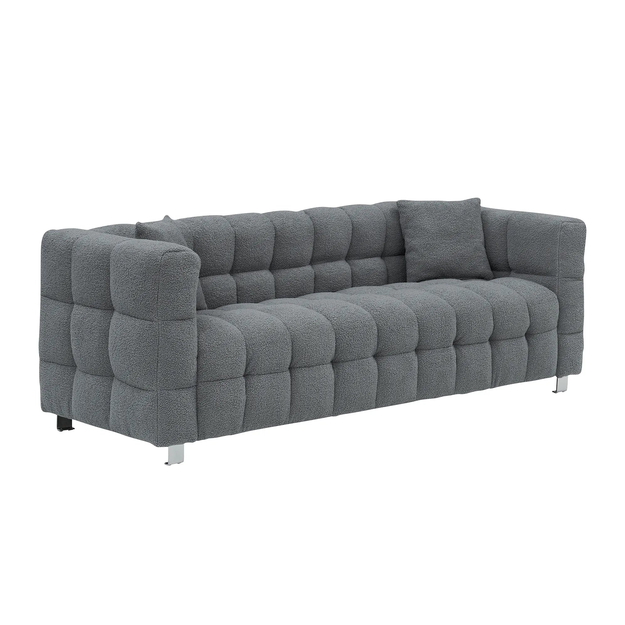 80" 3-Seater Upholstery Fleece Cloud Sofa
