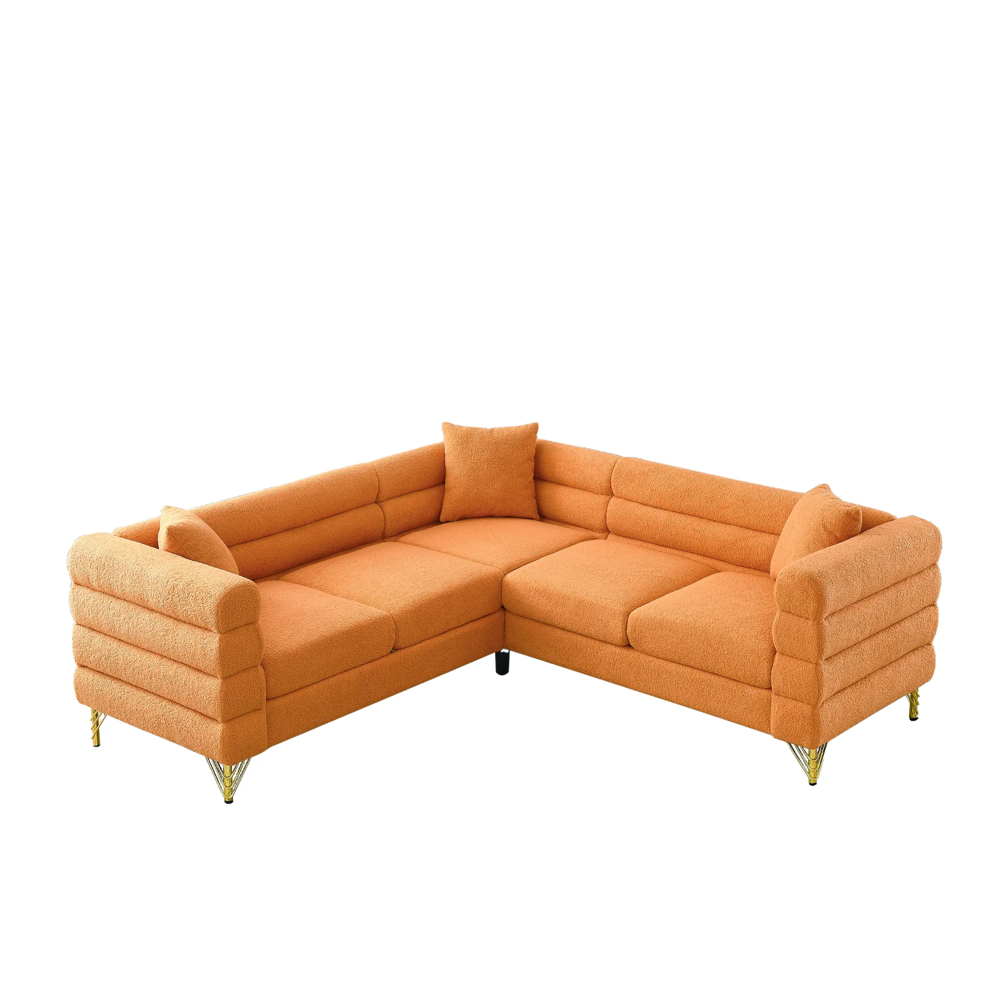 81.5" 5-Seater Teddy L-Shaped Corner Sectional Sofa
