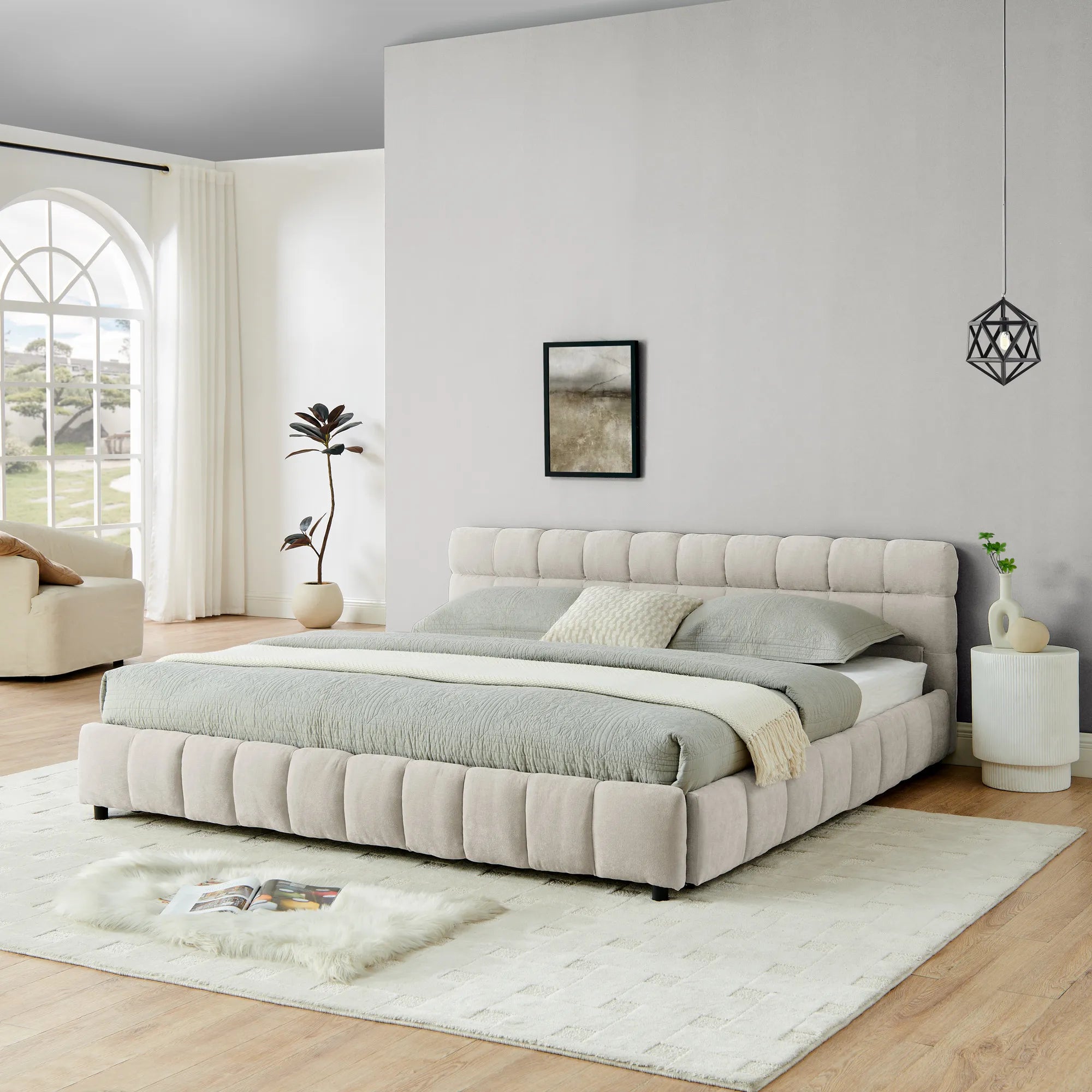 Aldora - Upholstered Bed Frame with Storage Drawer & Headboard