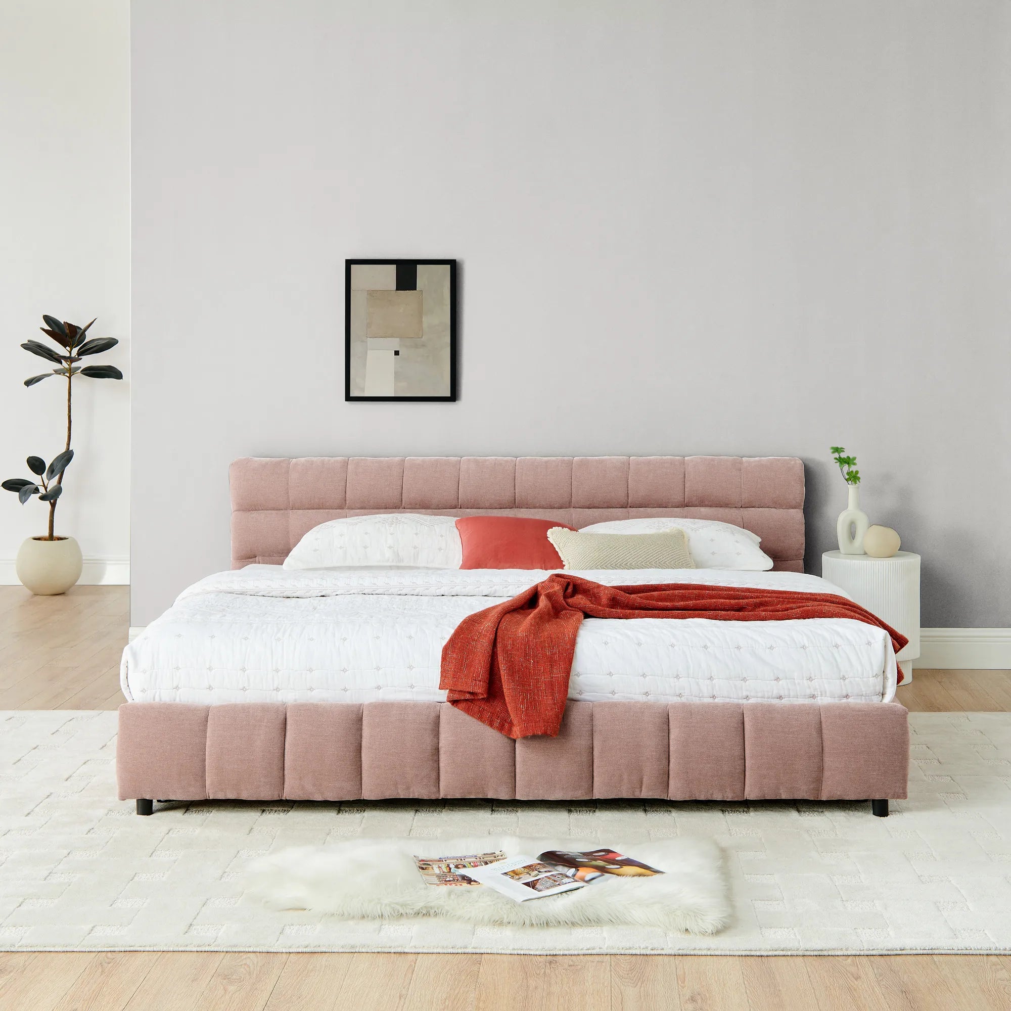 Aldora - Upholstered Bed Frame with Storage Drawer & Headboard