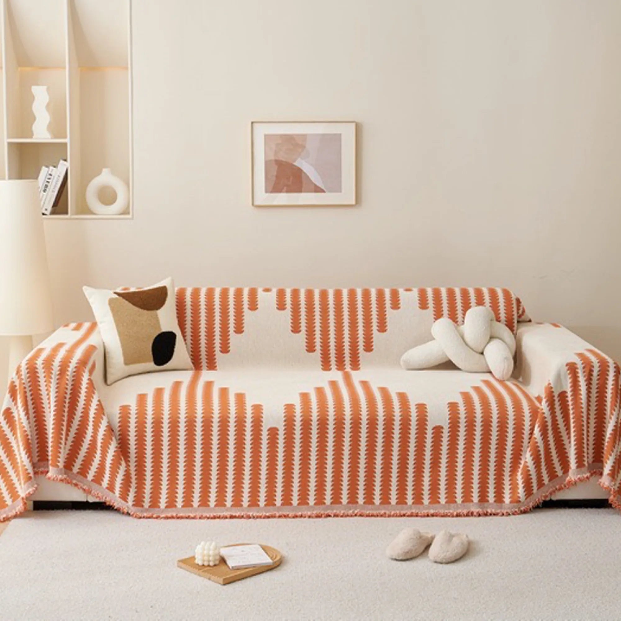 All-Season Chenille Fabric Anti-Scratch Sofa Cover Slipcover