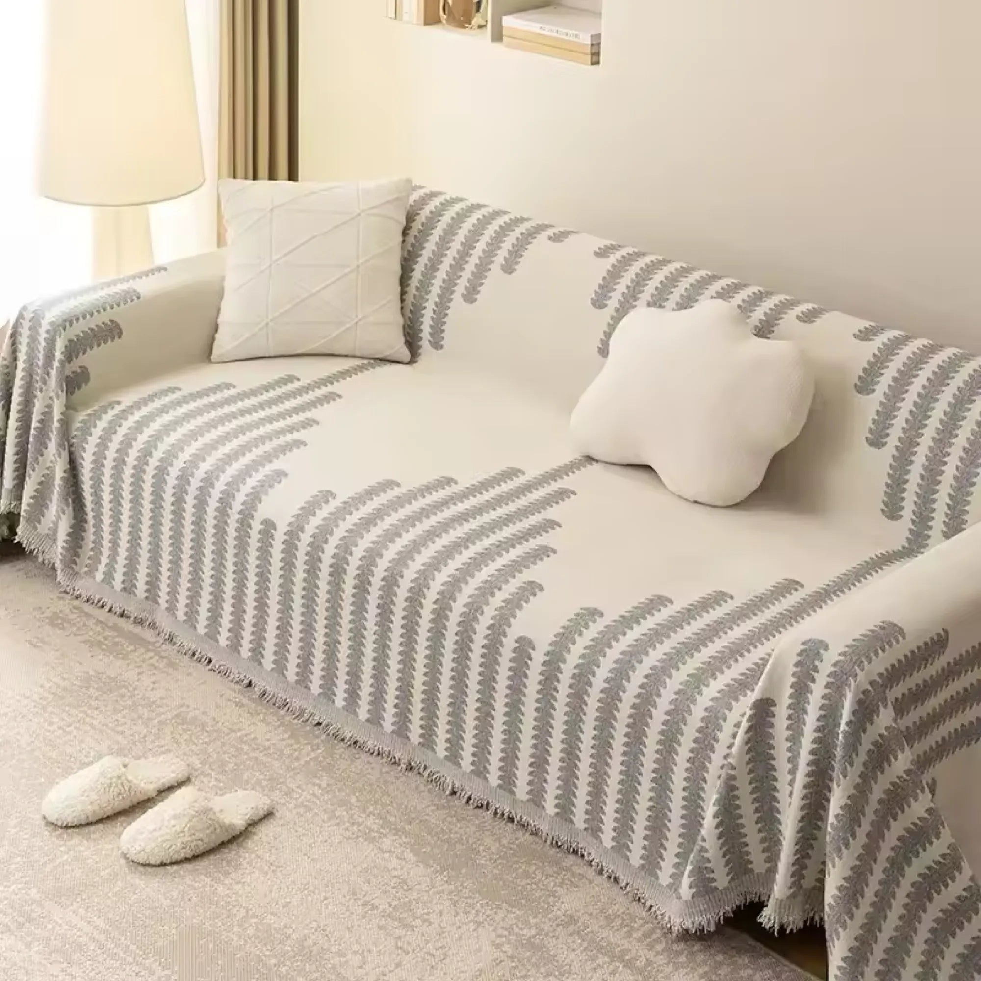 All-Season Chenille Fabric Anti-Scratch Sofa Cover Slipcover