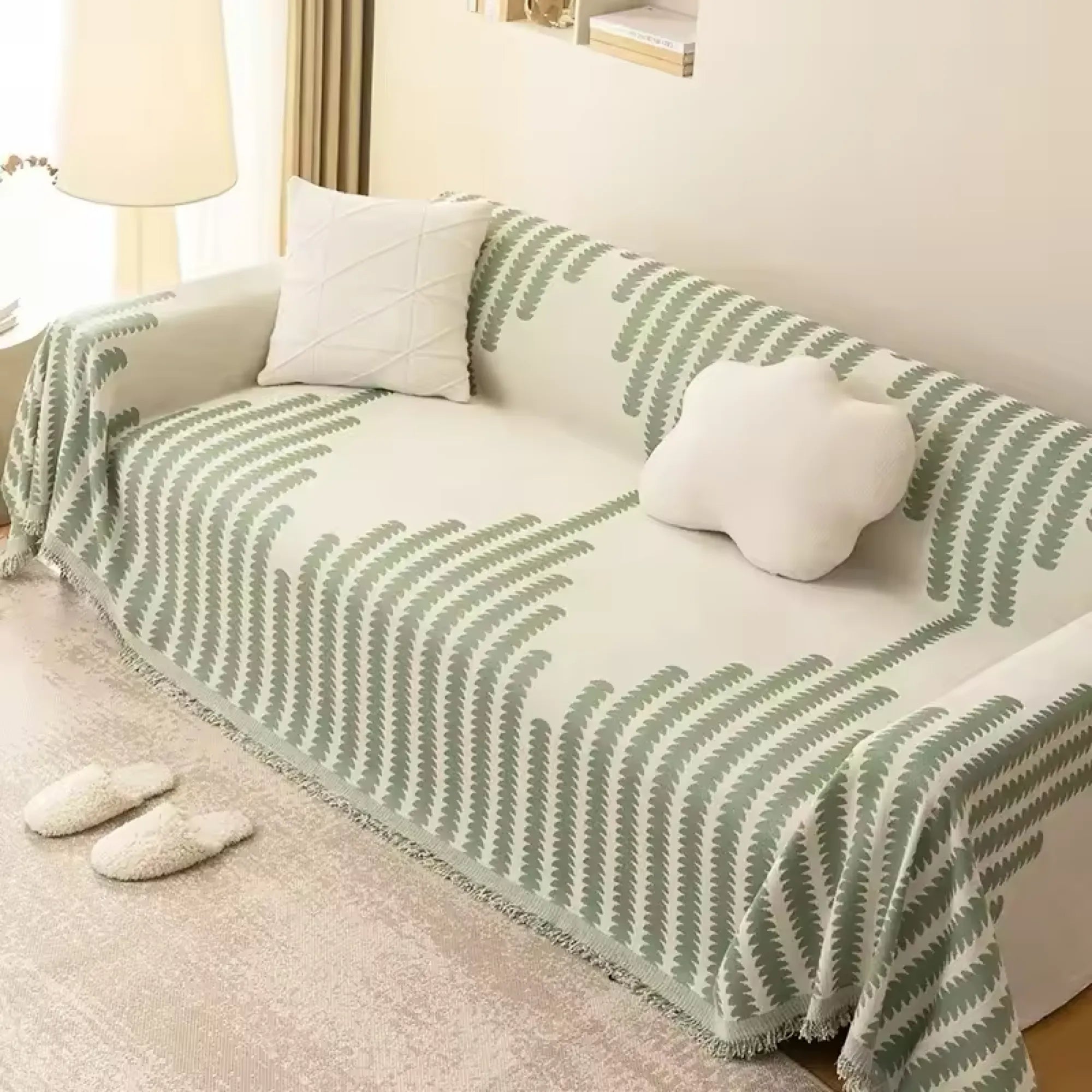 All-Season Chenille Fabric Anti-Scratch Sofa Cover Slipcover