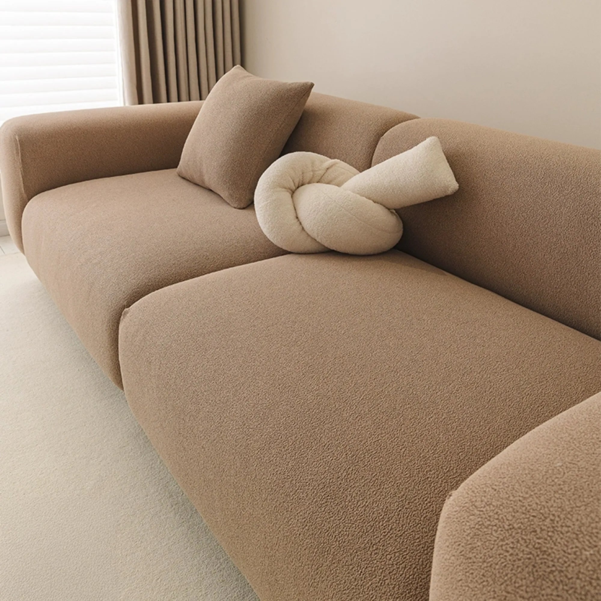 Boucle Stretch Sofa Cover, Anti-Scratch Pet Protector