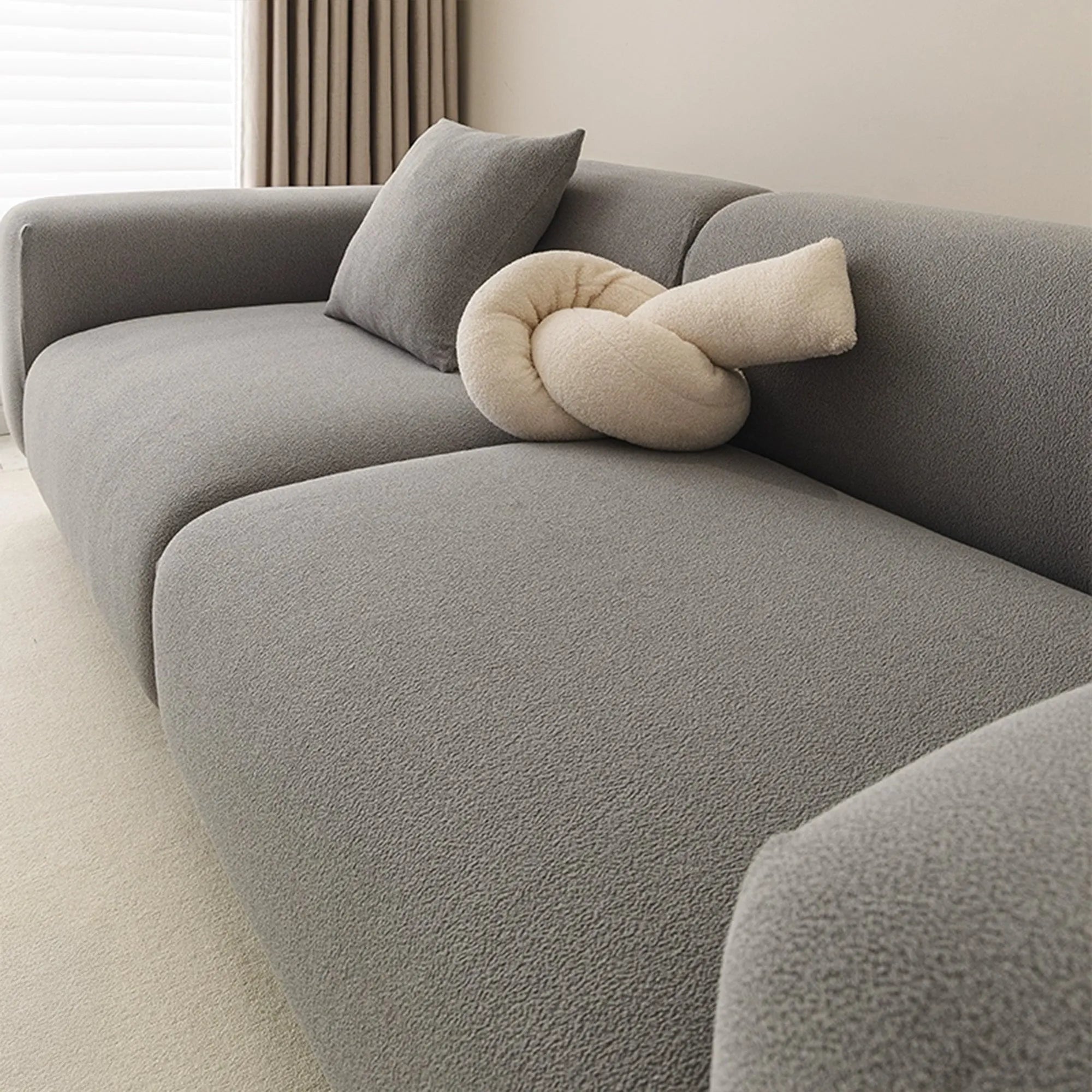 Boucle Stretch Sofa Cover, Anti-Scratch Pet Protector