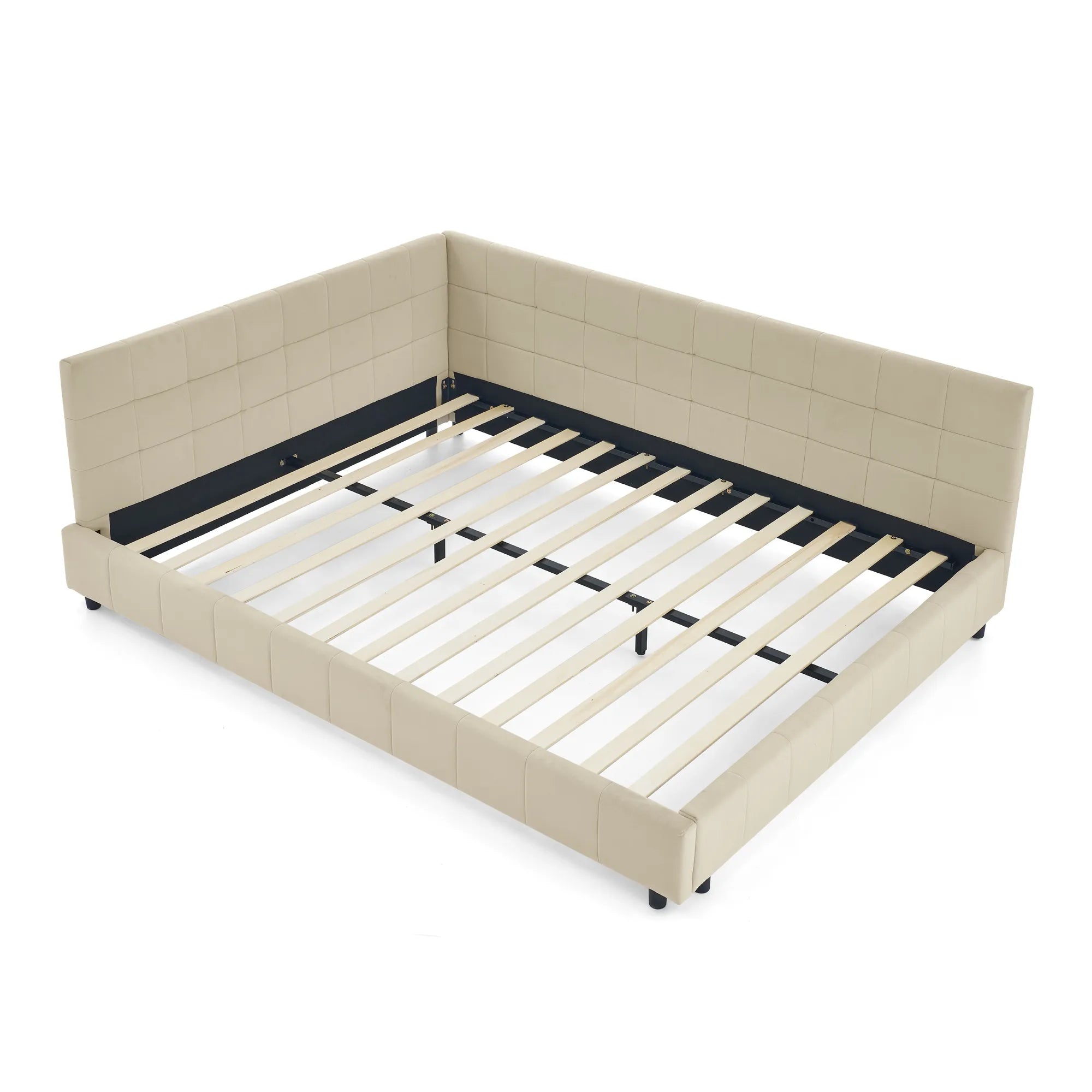 Celeste – Queen Velvet Tufted Bed Frame