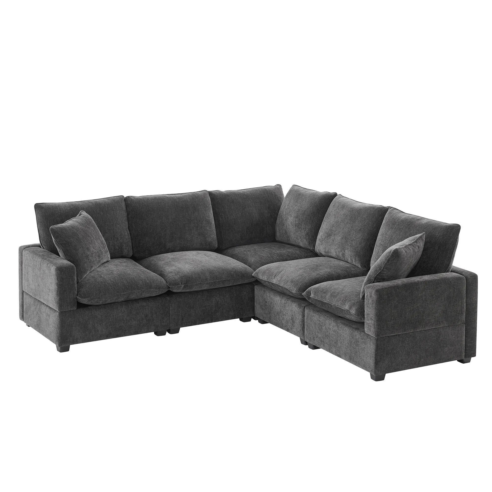 Chenille Modern Modular Sectional Sofa