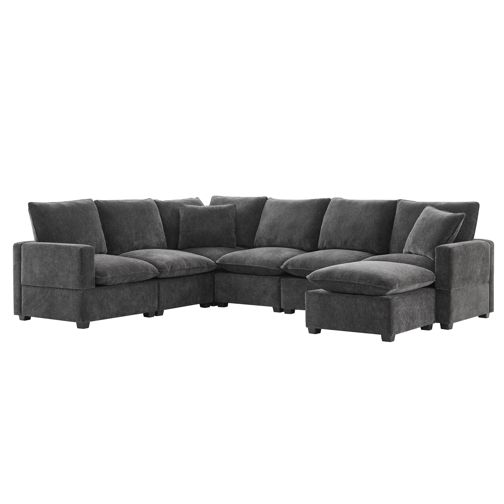 Chenille Modern Modular Sectional Sofa