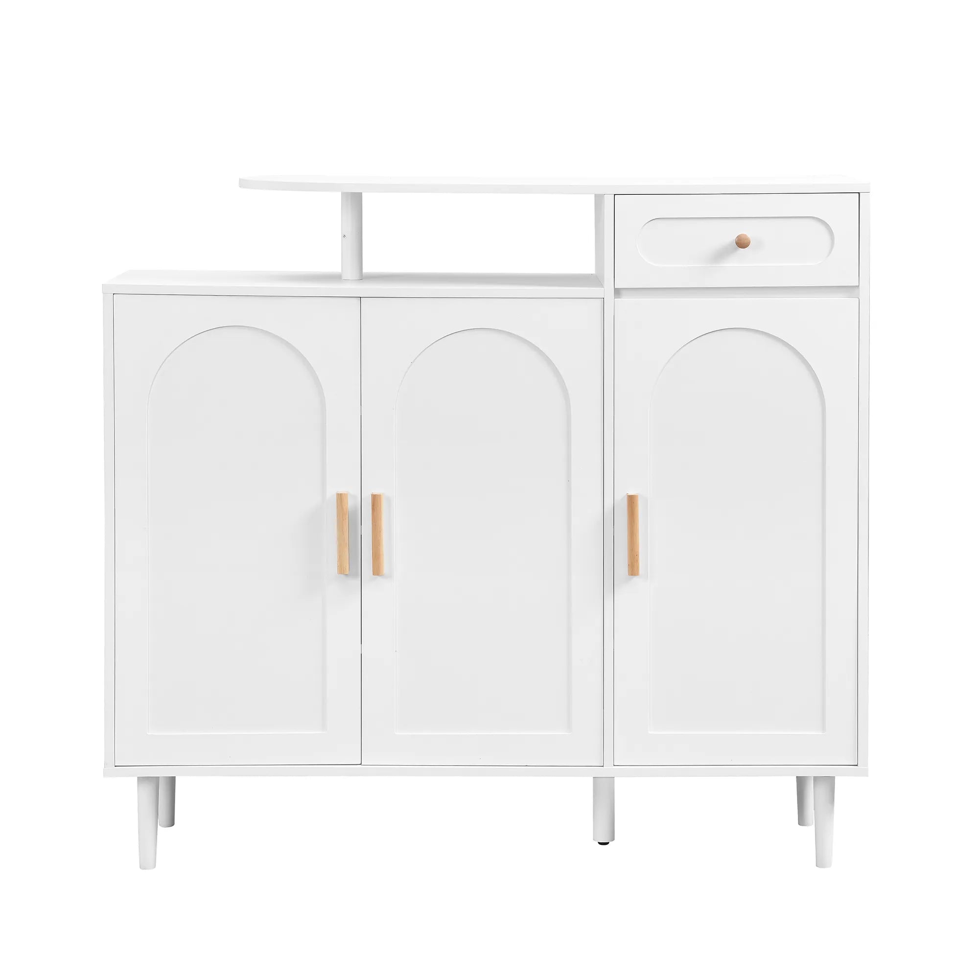 Elegant Modern Shoe Storage Cabinet with Arched Doors