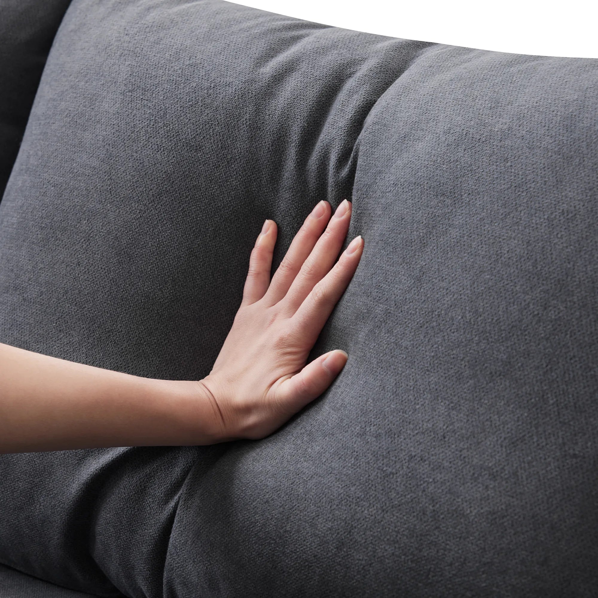 L-Shape Modern Sectional Sofa with Convertible Ottoman