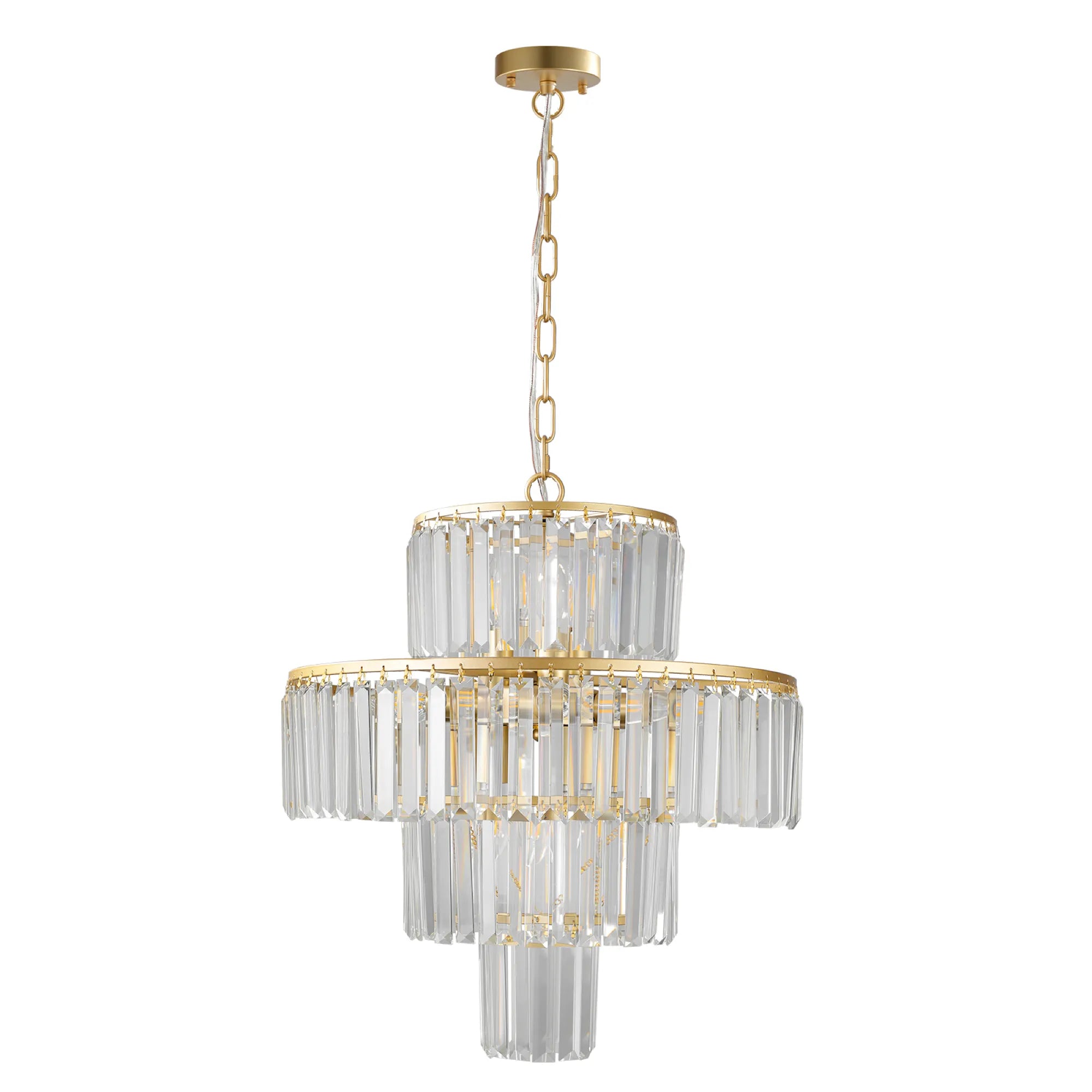 20" Luxury Crystal Modern Chandelier Light
