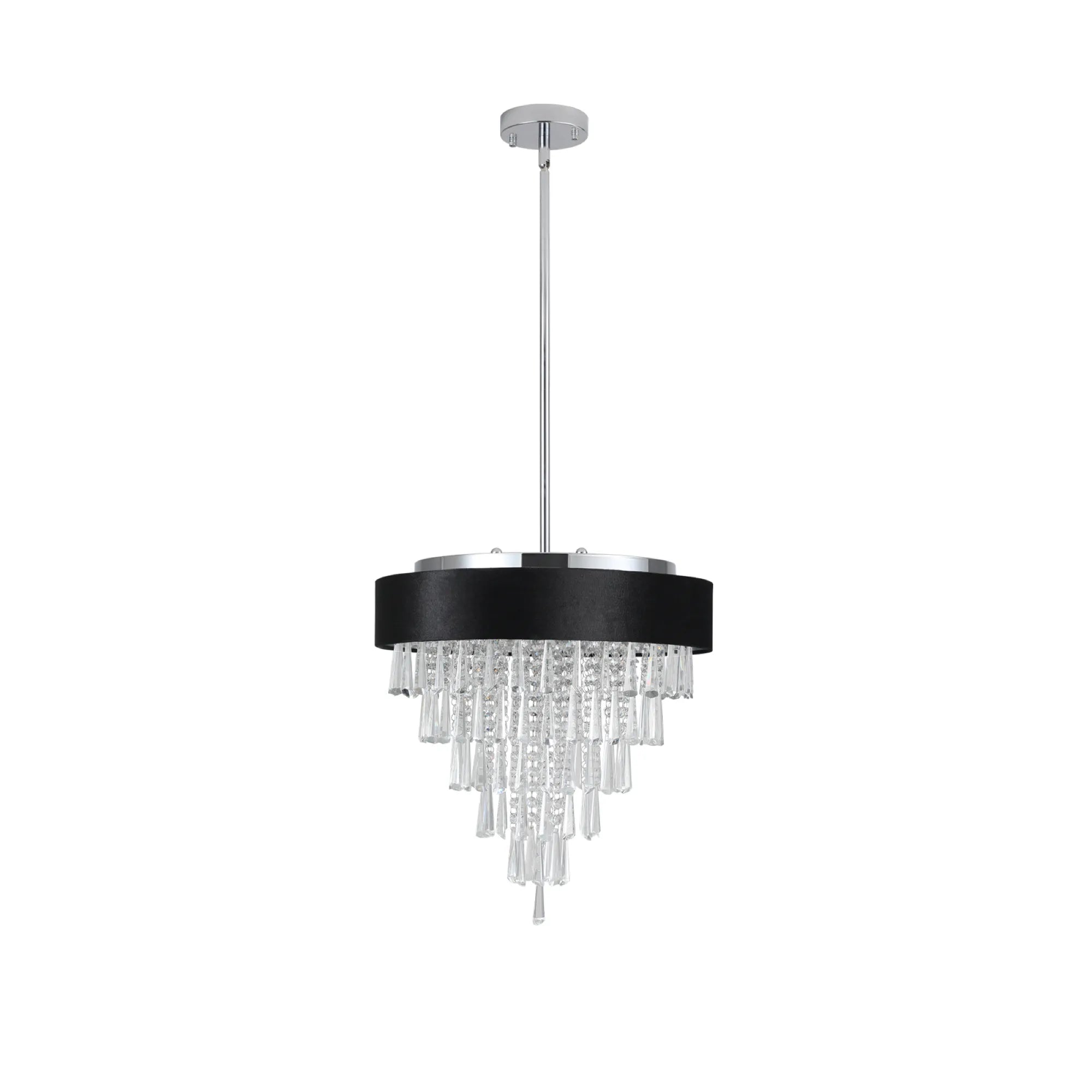 18" Luxury Crystal Round Modern Chandelier
