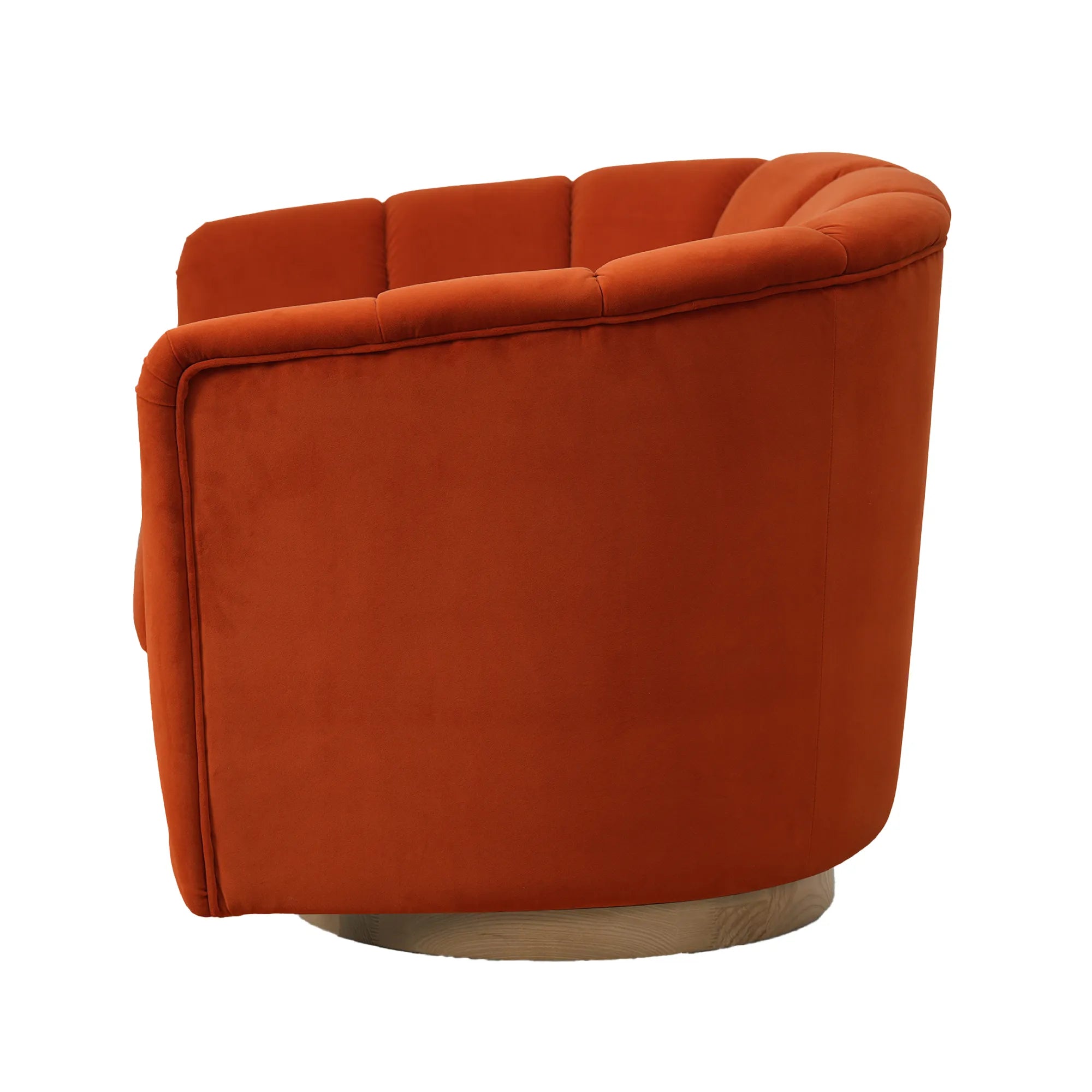 Mid-Century Modern 360 Swivel Accent Chair With Curved Back
