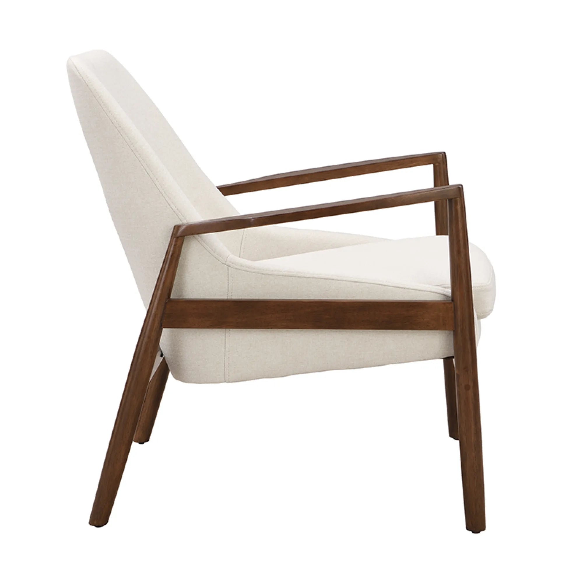 Mid-Century Modern Armchair Accent Chair with Solid Wood Frame