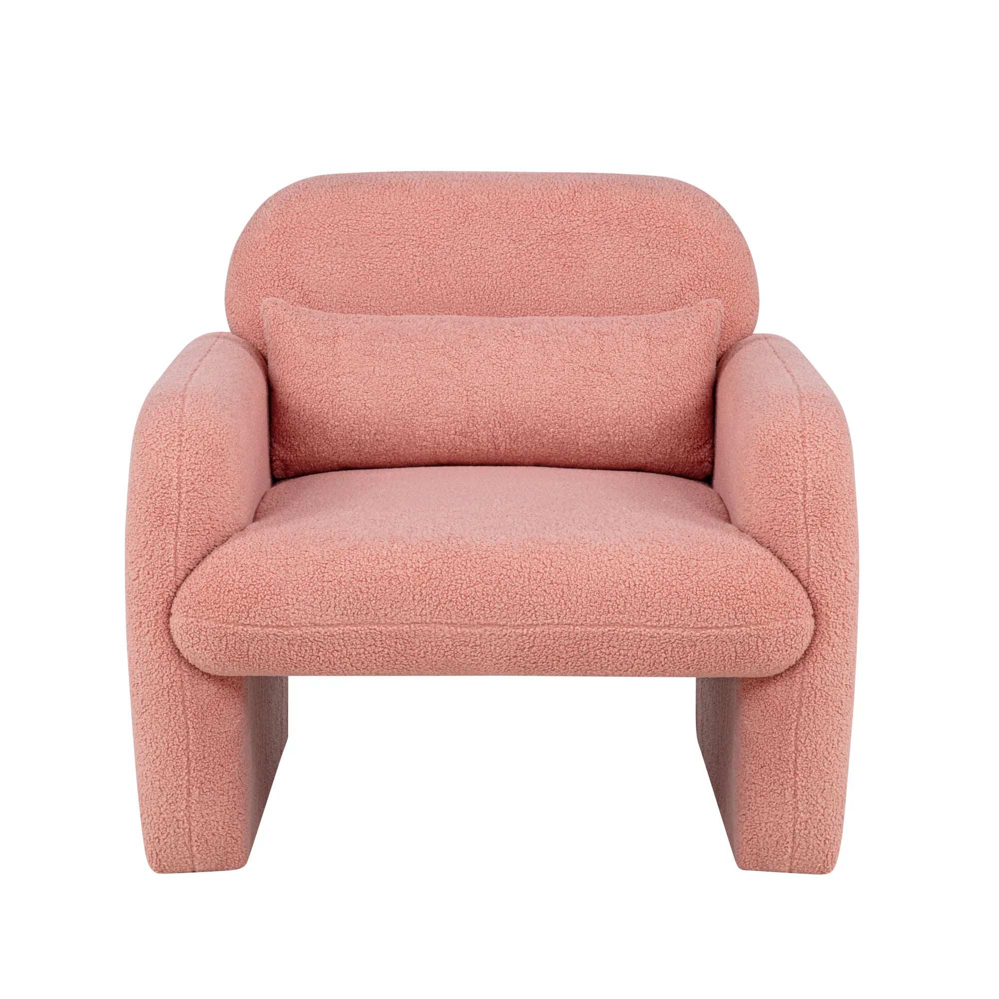 Minimalist Style Teddy Fleece Armchair, Accent Chair