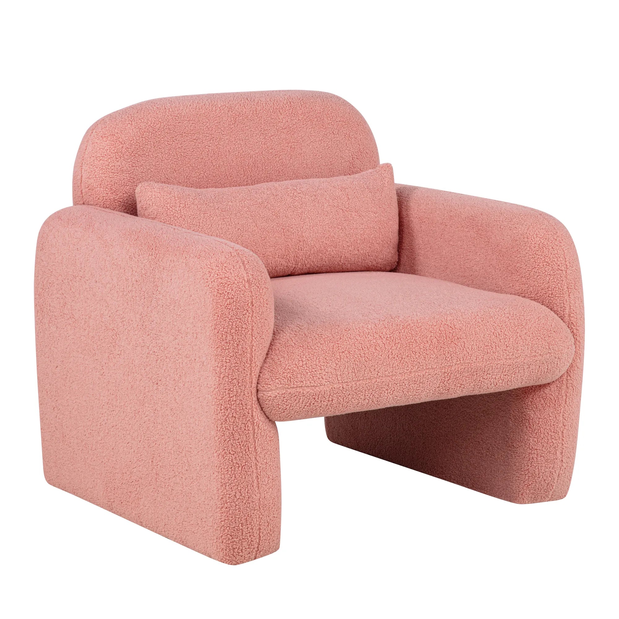 Minimalist Style Teddy Fleece Armchair, Accent Chair