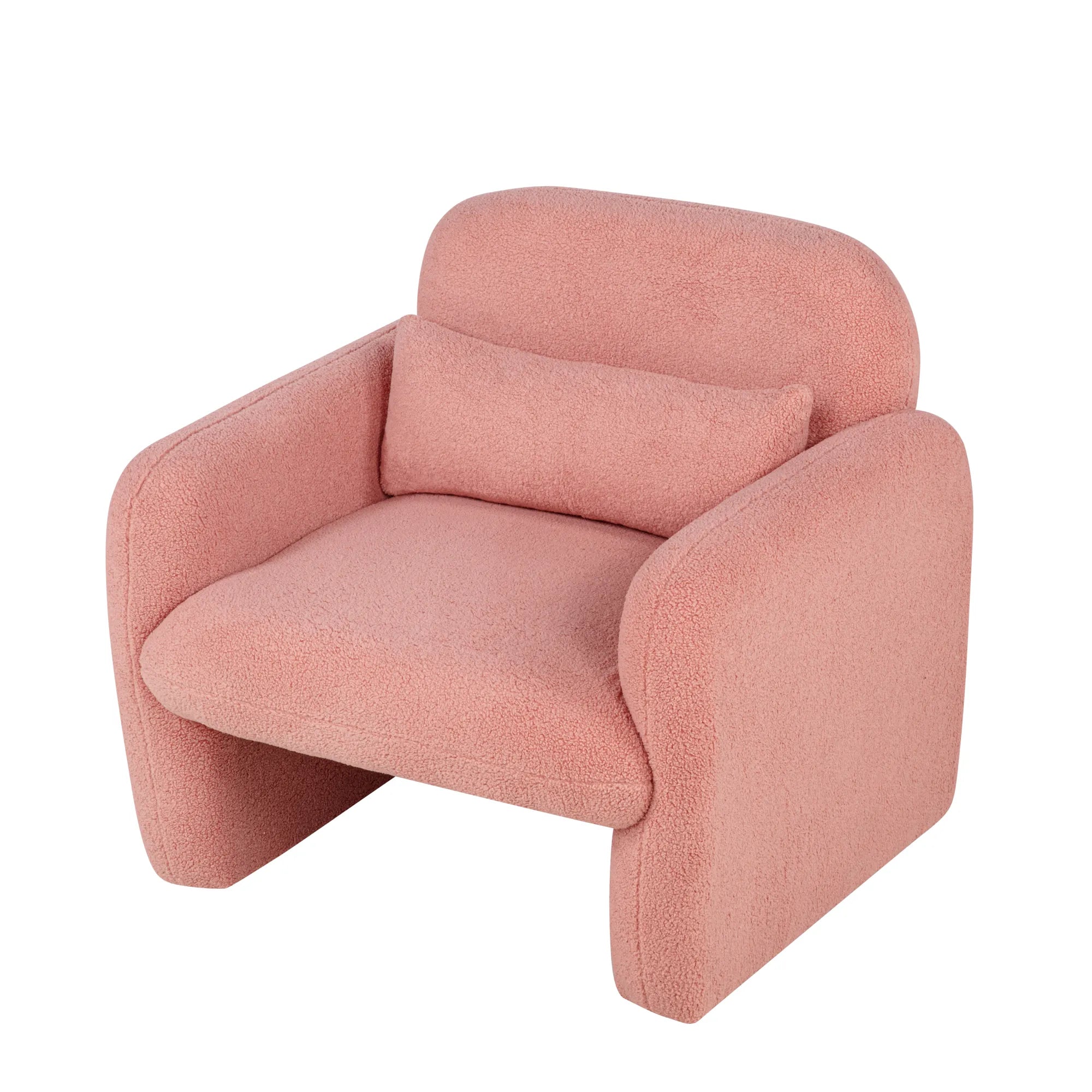 Minimalist Style Teddy Fleece Armchair, Accent Chair