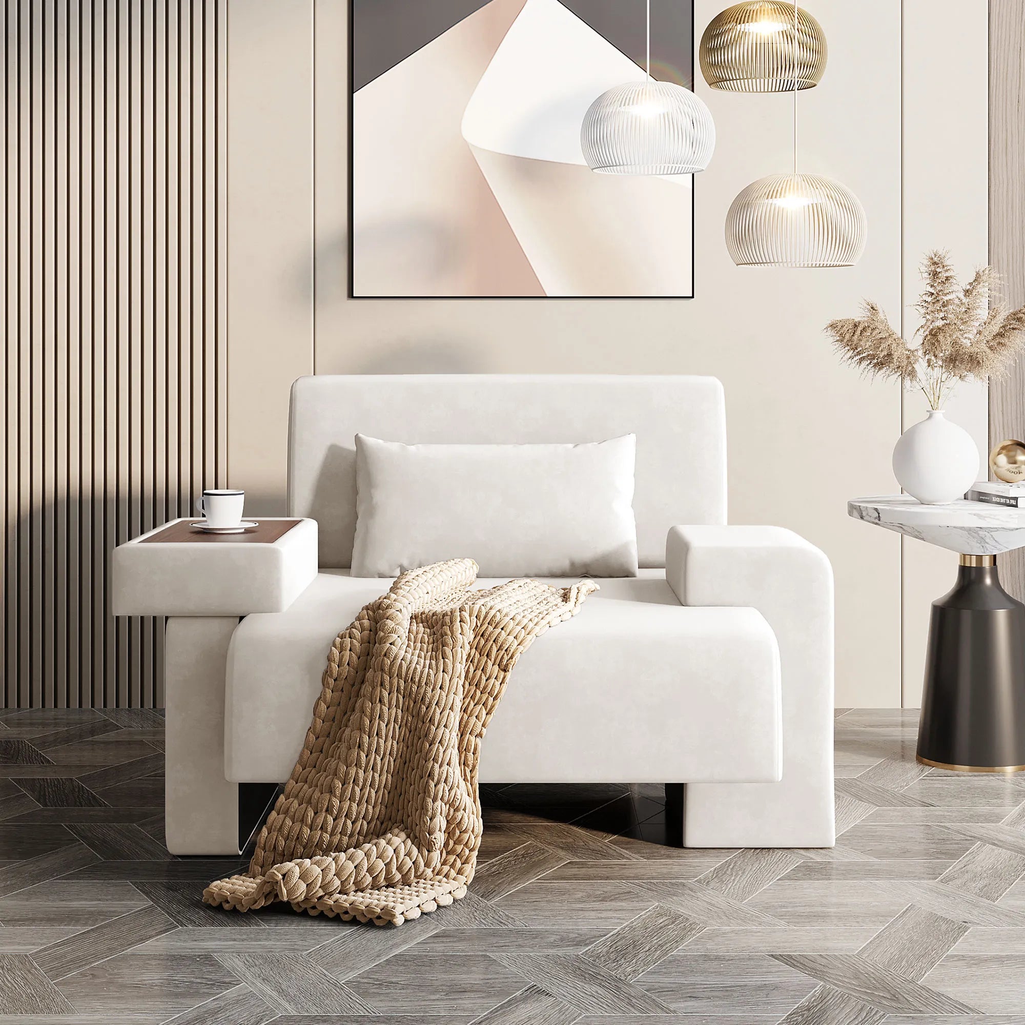 Modern 48'' Oversized Comfy Armchair