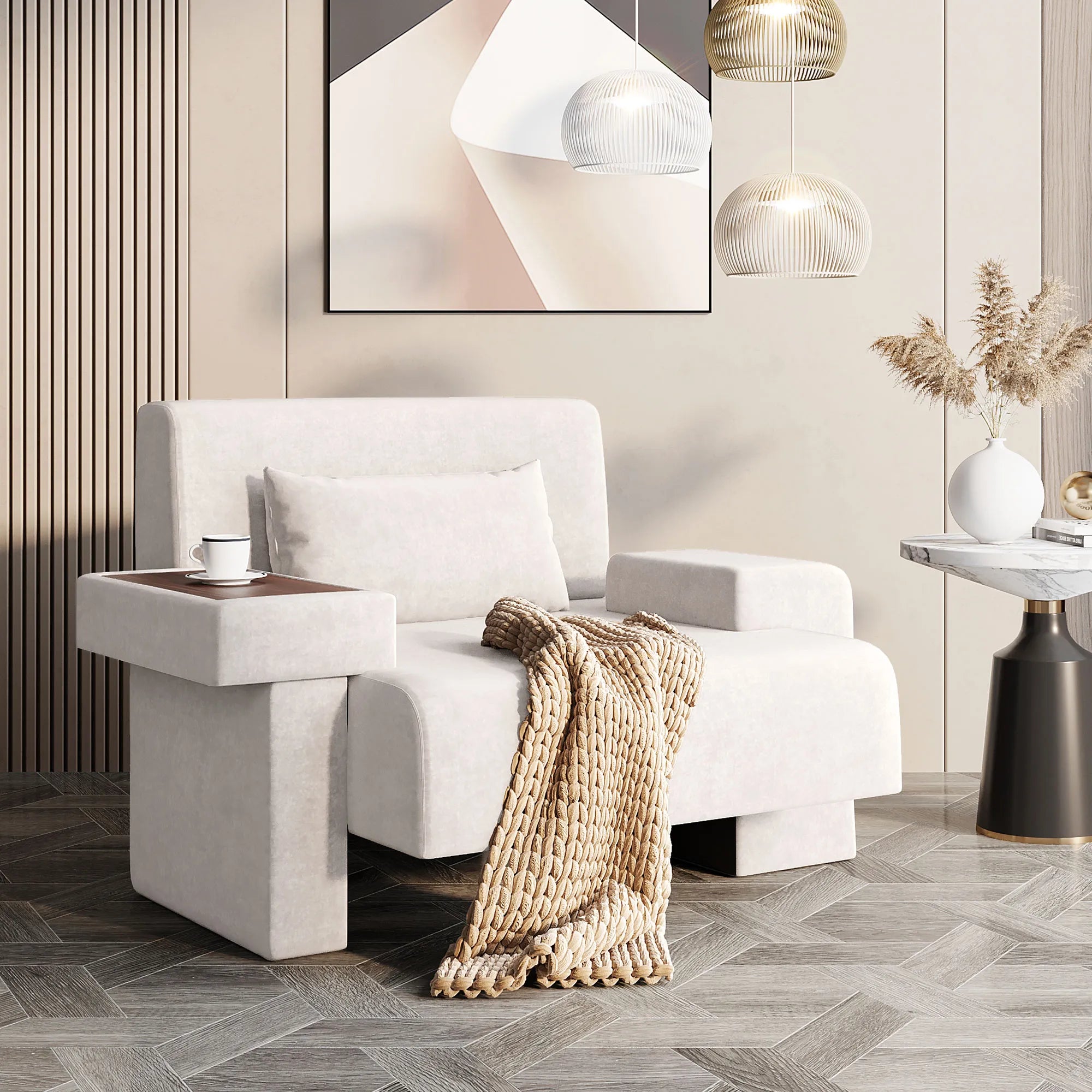 Modern 48'' Oversized Comfy Armchair