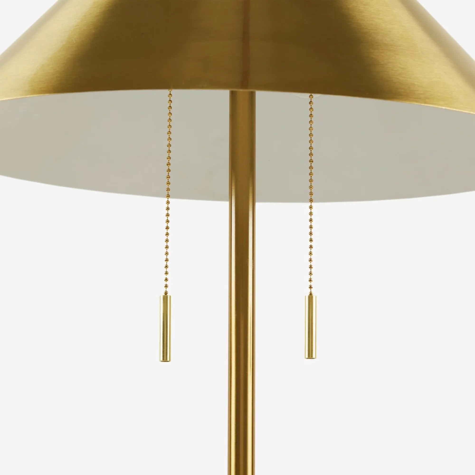 Modern Gold Iron Floor Lamp with Faux Marble Base