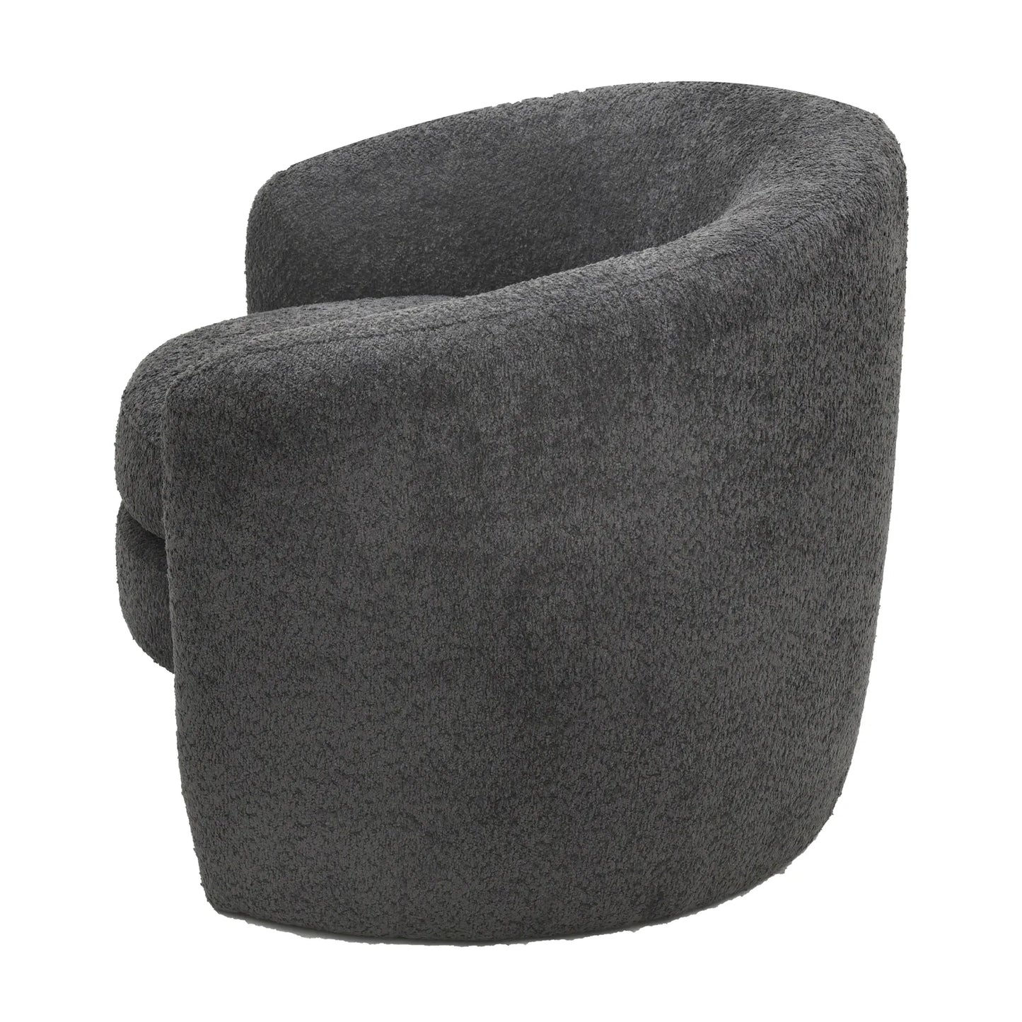 Modern Cozy Fabric Curved Back Accent Chair