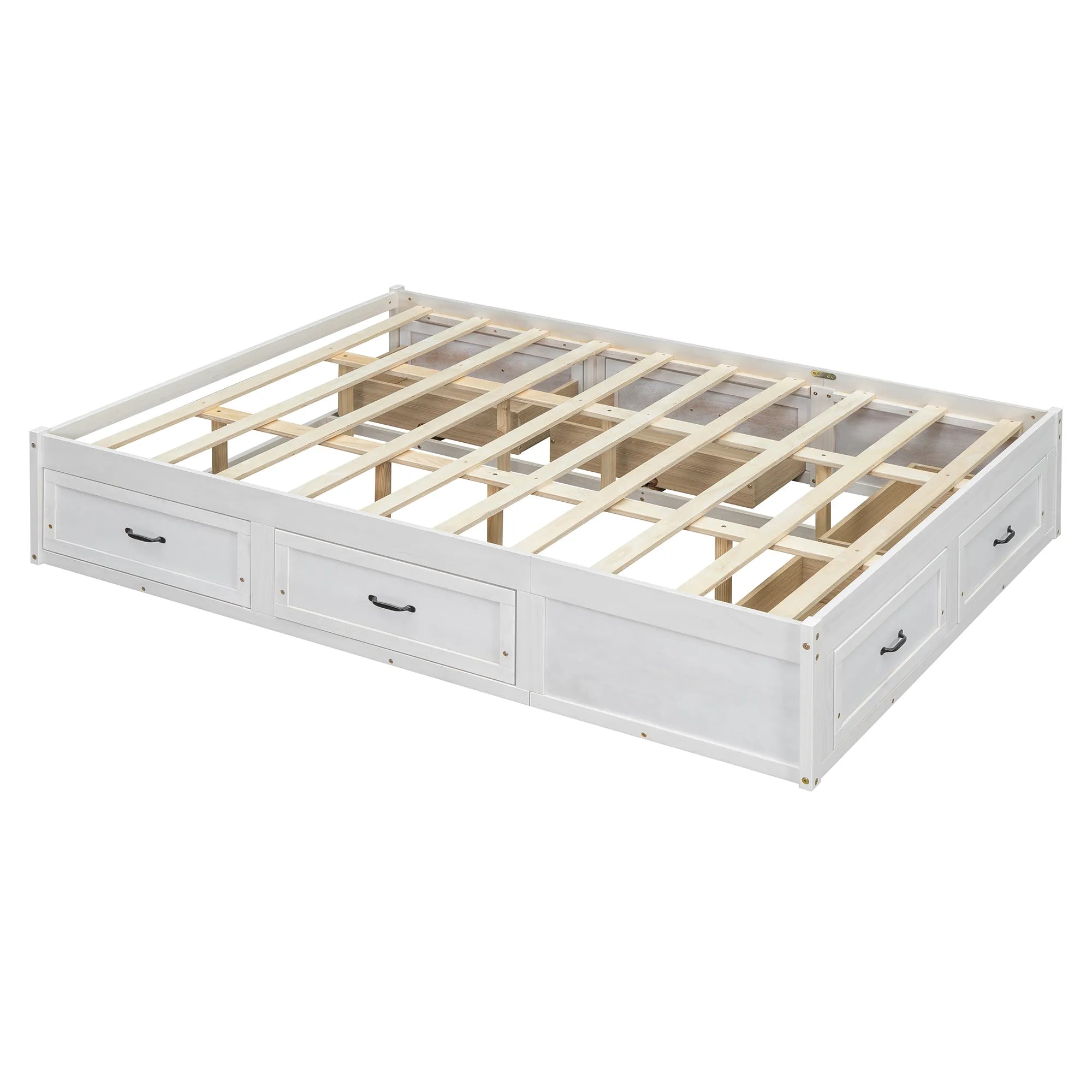 Platform Bed with 6 Storage Drawers