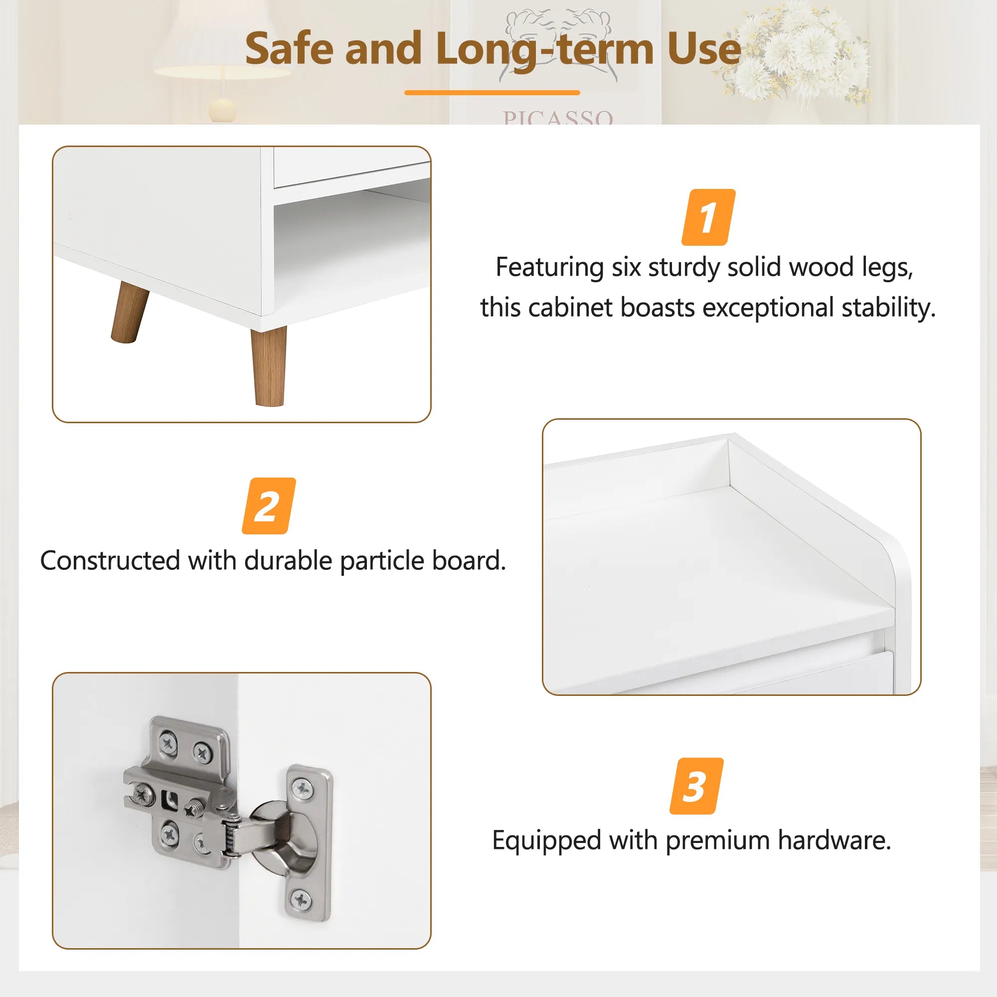 Sleek Modern Shoe Storage Cabinet with Adjustable Shelves