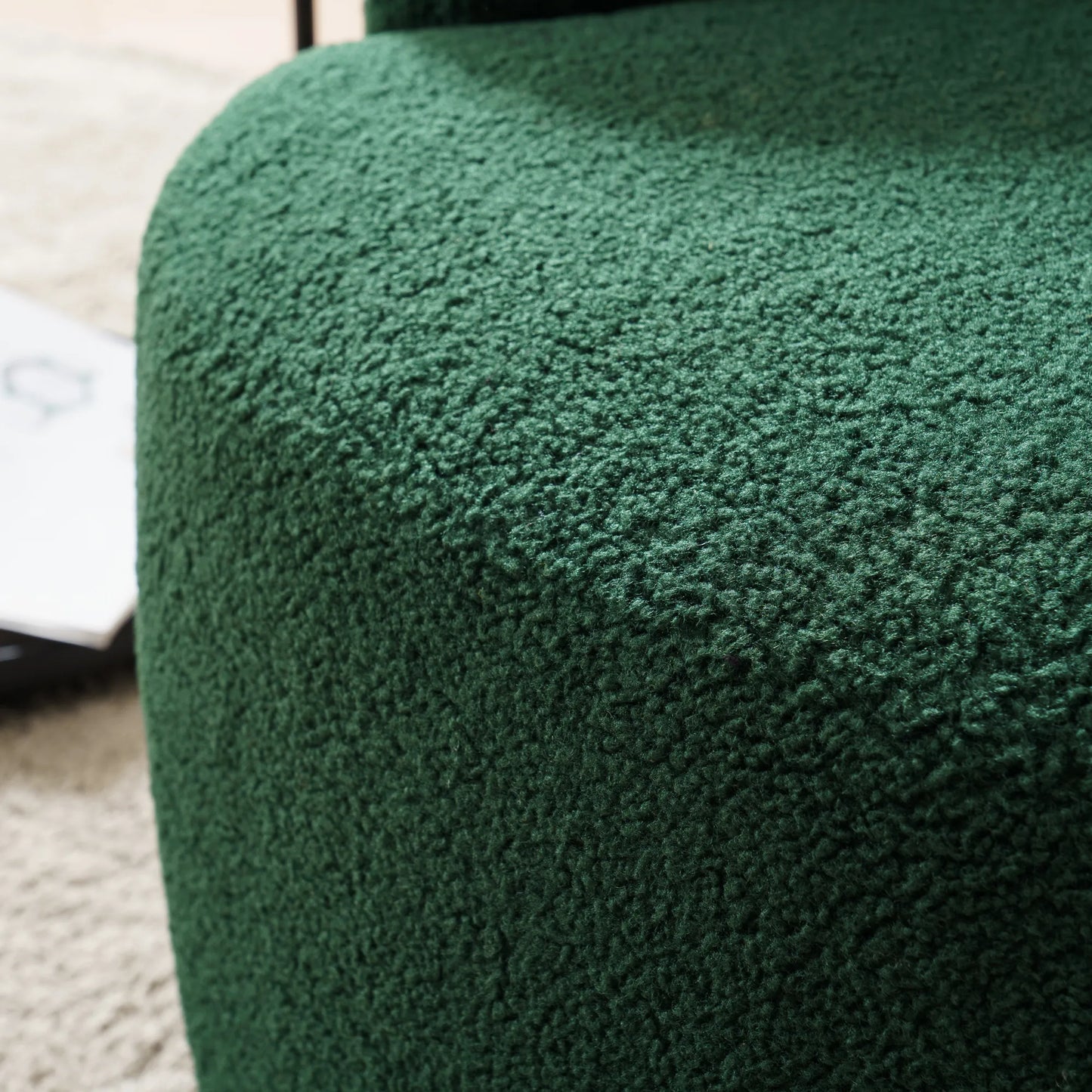 Teddy Fabric Upholstered Barrel Modern Swivel Accent Chair