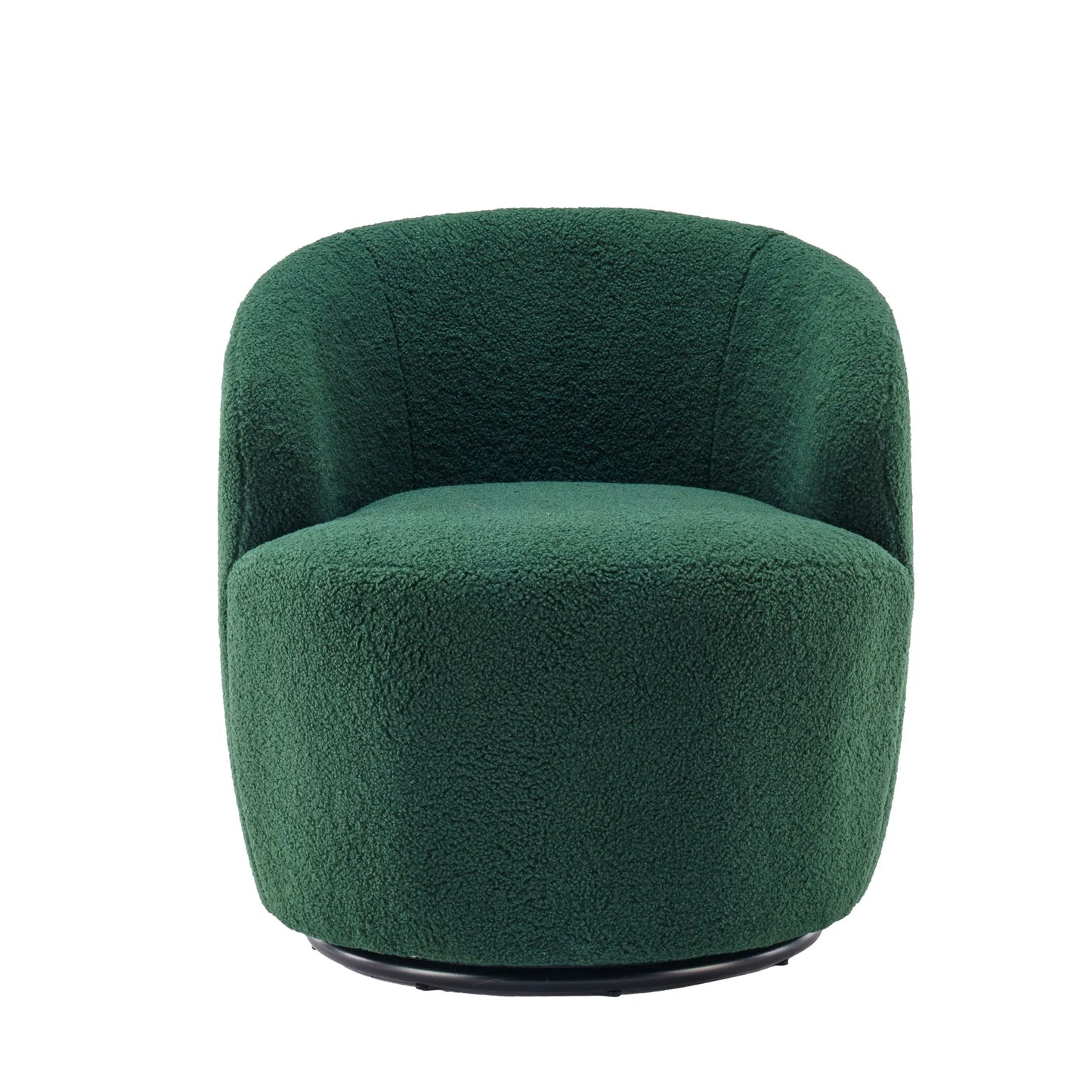 Teddy Fabric Upholstered Barrel Modern Swivel Accent Chair