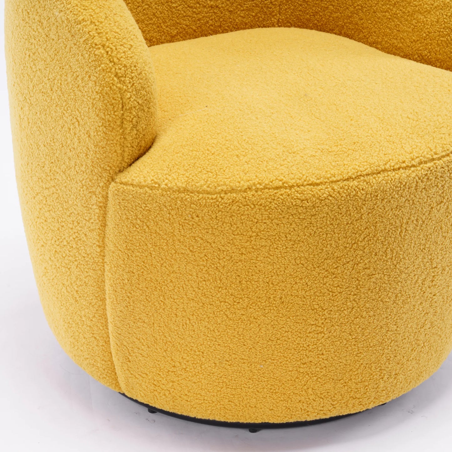 Teddy Fabric Upholstered Barrel Modern Swivel Accent Chair