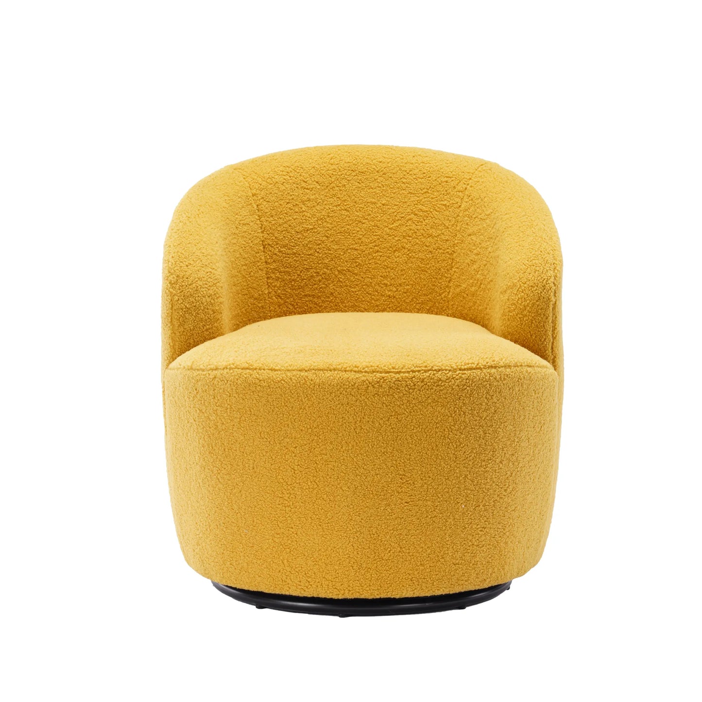 Teddy Fabric Upholstered Barrel Modern Swivel Accent Chair