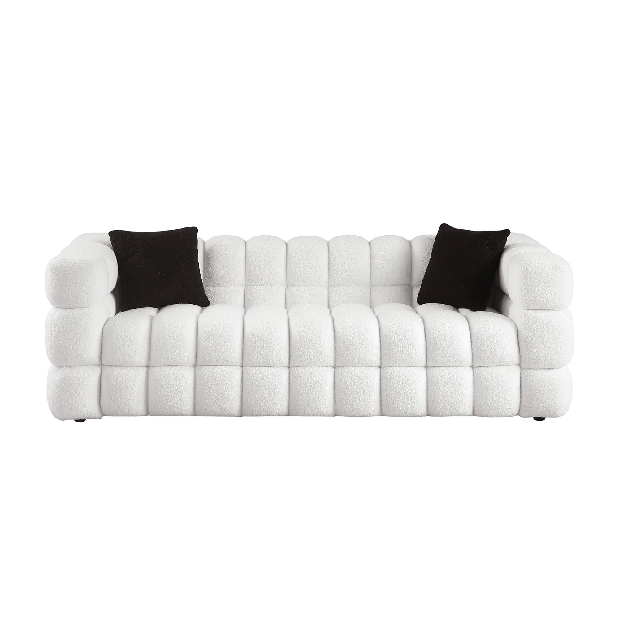Upholstered Comfy Modern Marshmallow Boucle Sofa