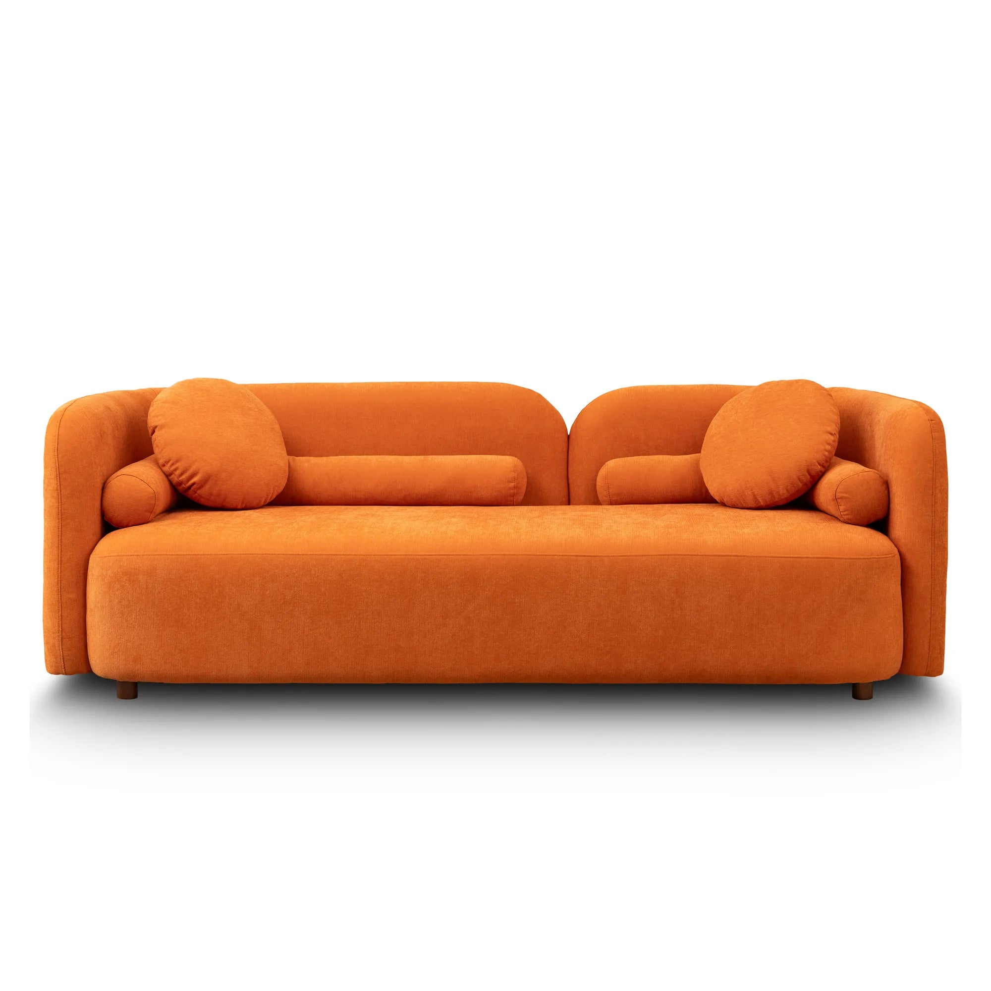 Modern Minimalist Sofa With Teddy Fabric