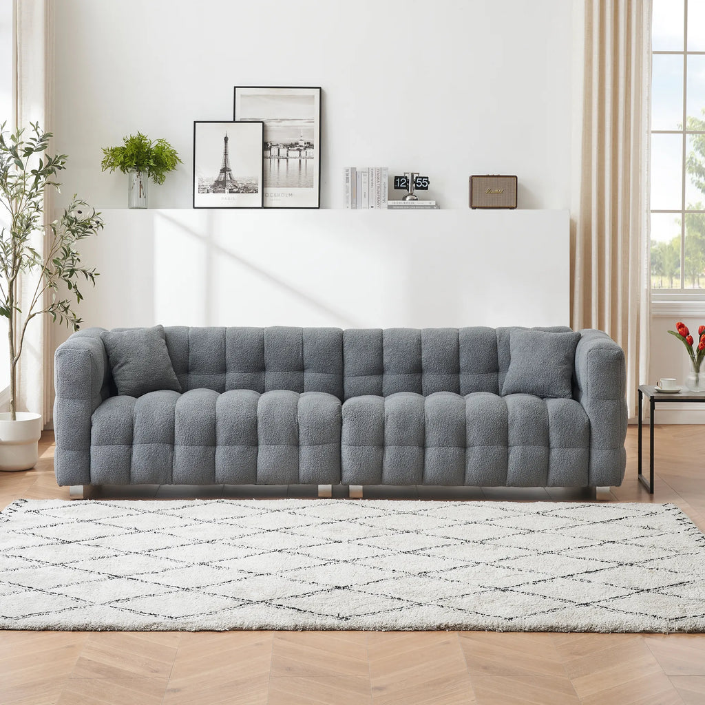 102" 4-Seater Upholstery Fleece Cloud Sofa