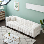 102" 4-Seater Upholstery Fleece Cloud Sofa